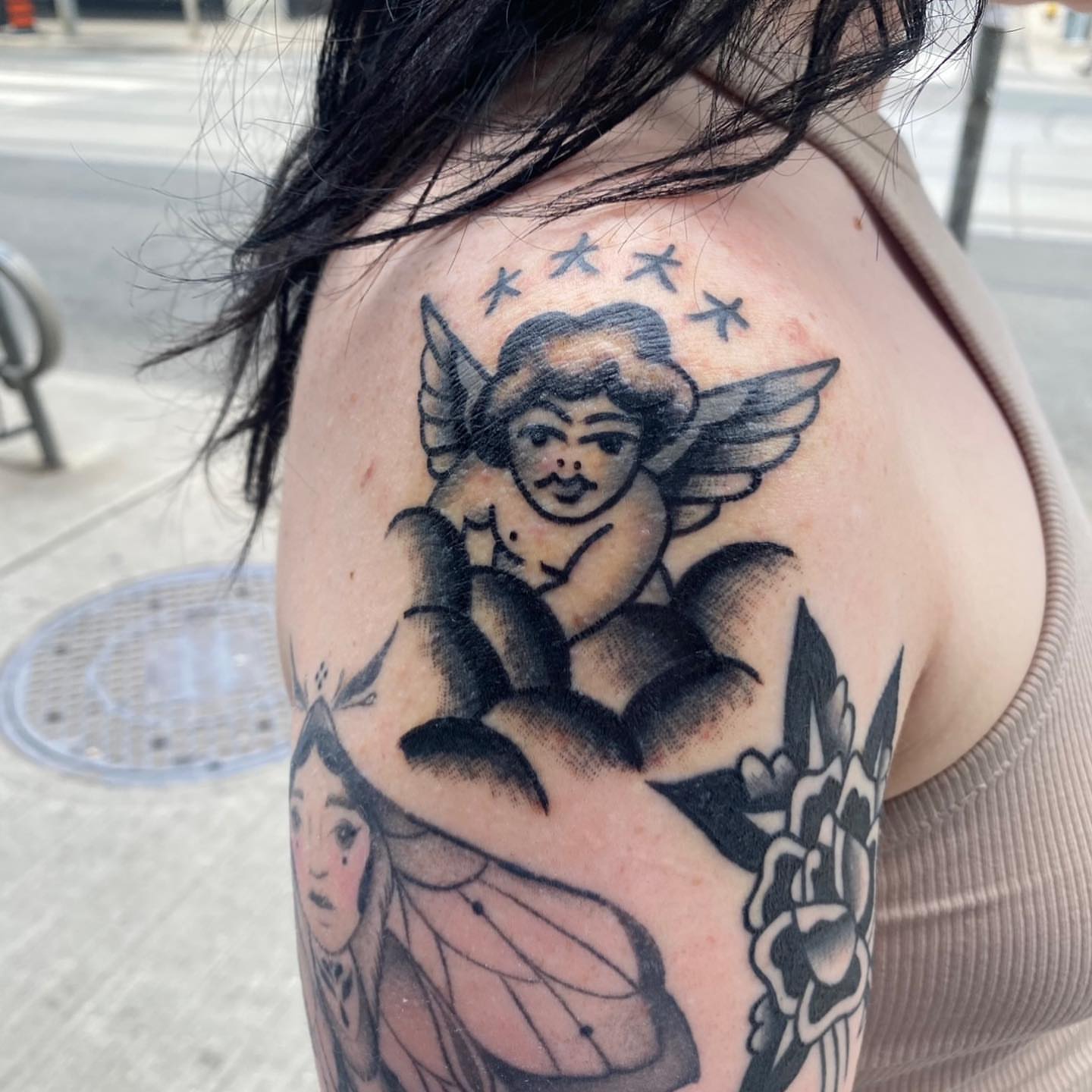 Tattoo by @dorianbakertattoos — american_traditional, dotwork