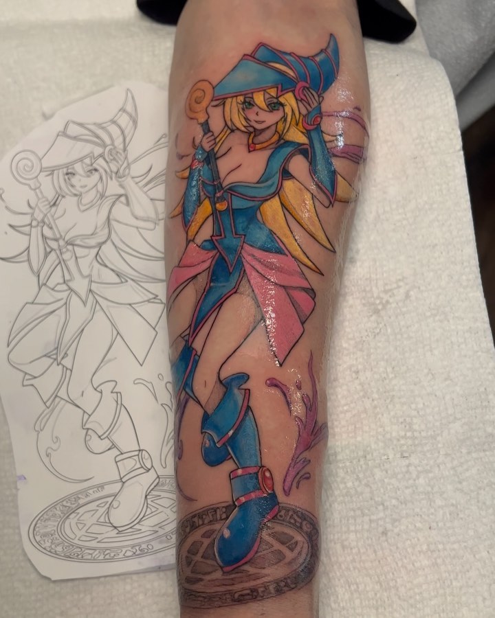 Anime character anime tattoo on the forearm by jordyn ๐ญ