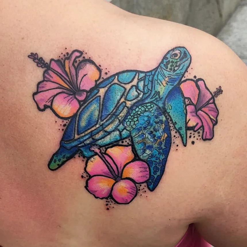 Tattoo by @andrea_osella_tattoo โ dotwork, watercolor