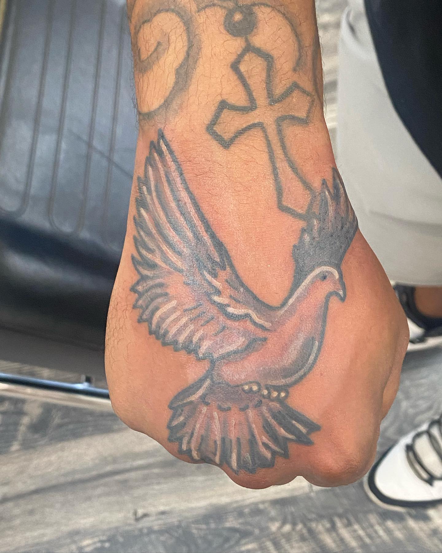 Tattoo by @vthebodyartist — black_and_grey