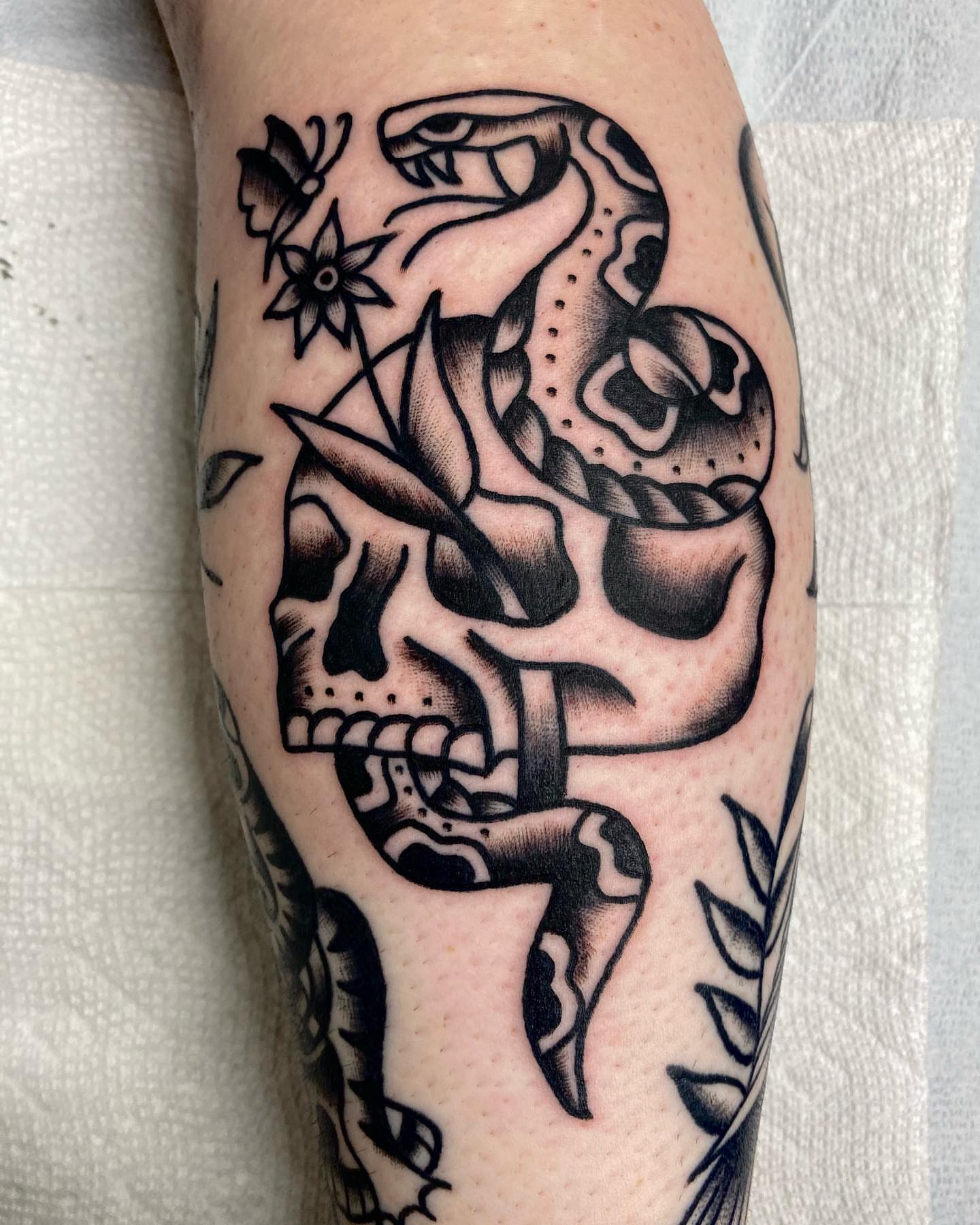 Tattoo by @dorianbakertattoos — american_traditional, black_and_grey