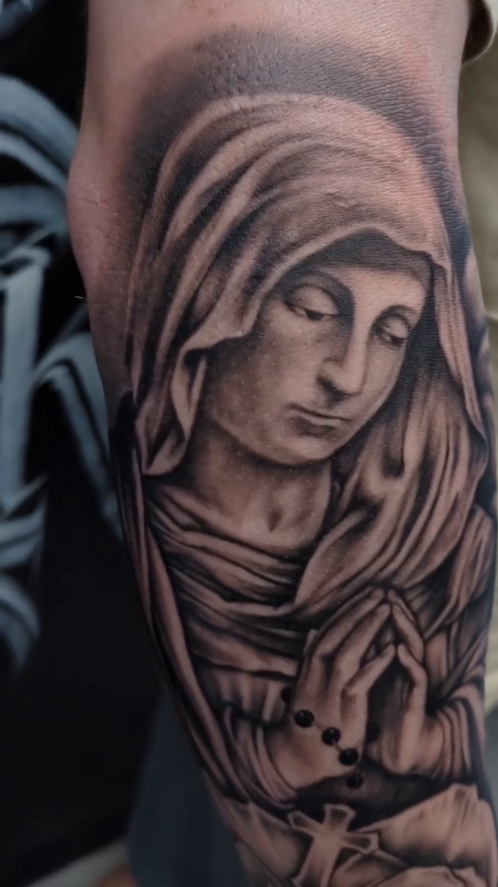 Tattoo by @artjimenez_tattoo — realism, black_and_grey