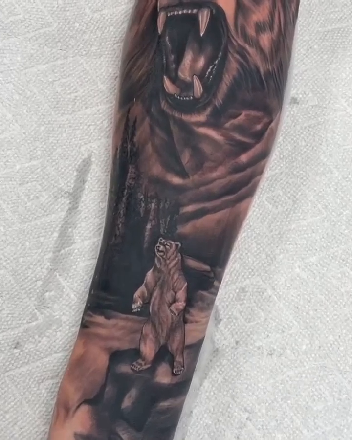 Tattoo by @bradbodenbendertattoos — realism, black_and_grey