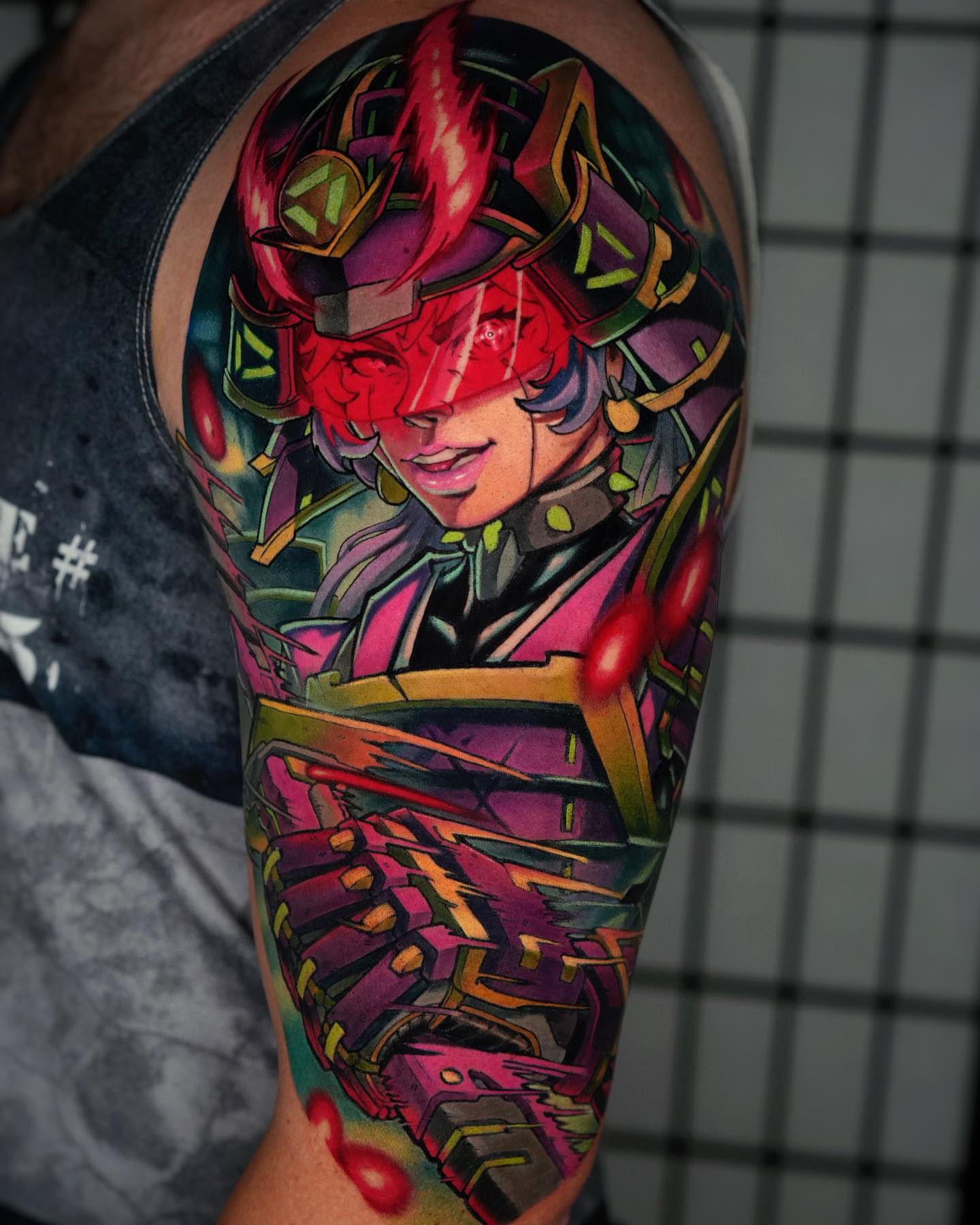 Tattoo by @badcaseofpurpose — anime, geometric