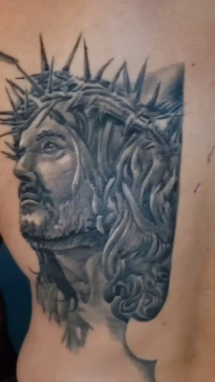 Tattoo by @johnniericotattoos — realism, black_and_grey