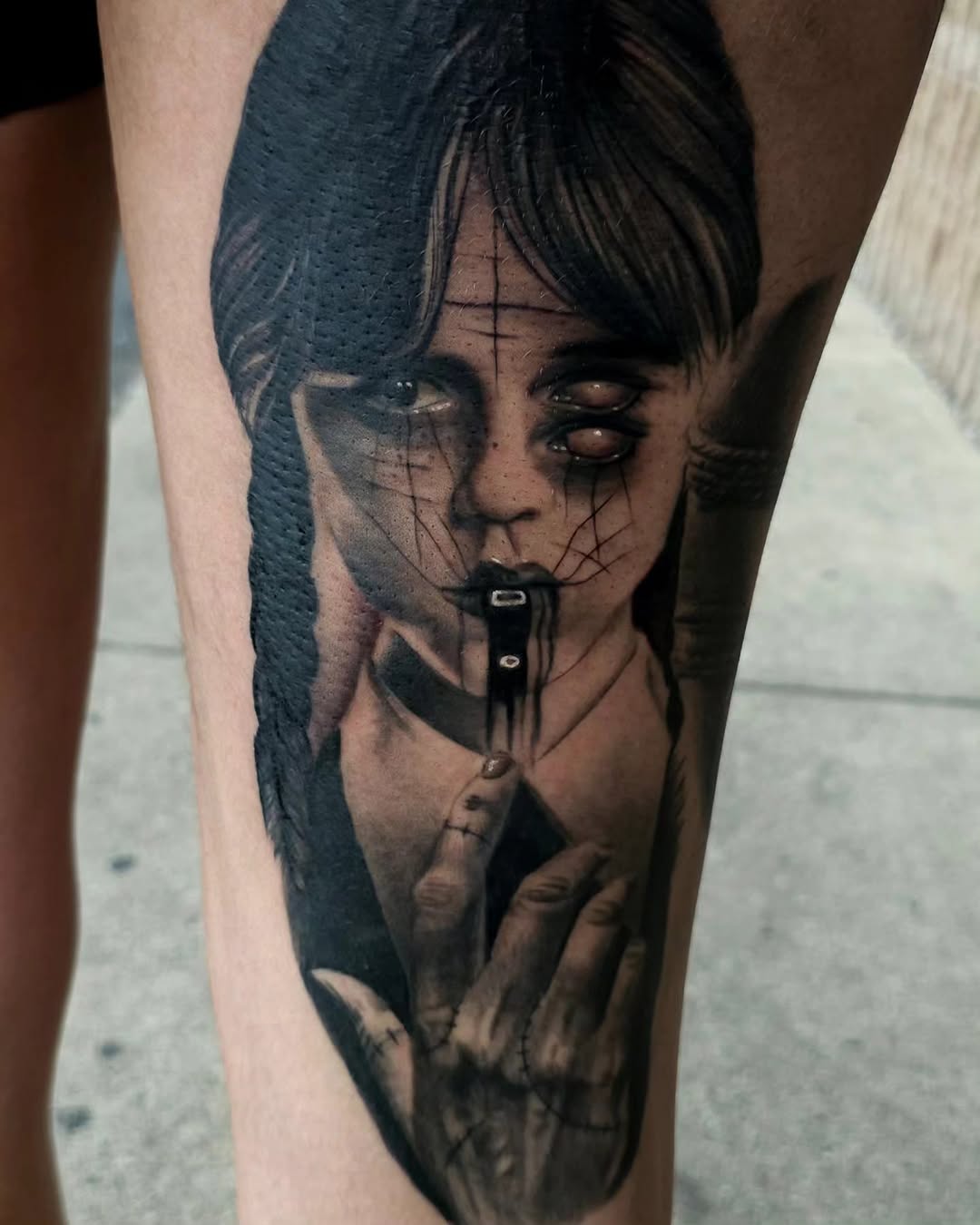 Tattoo by @dredd_tattoos — realism, dark_realism