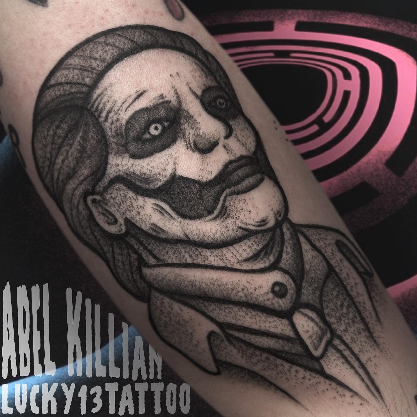 Tattoo by @tattooabel — dotwork, black_and_grey