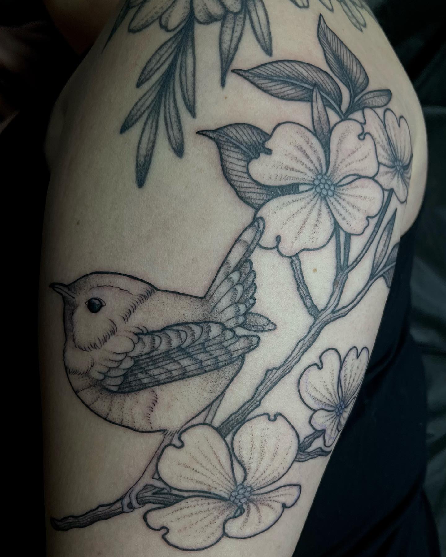 Tattoo by @ambergreytattoos — black_and_grey