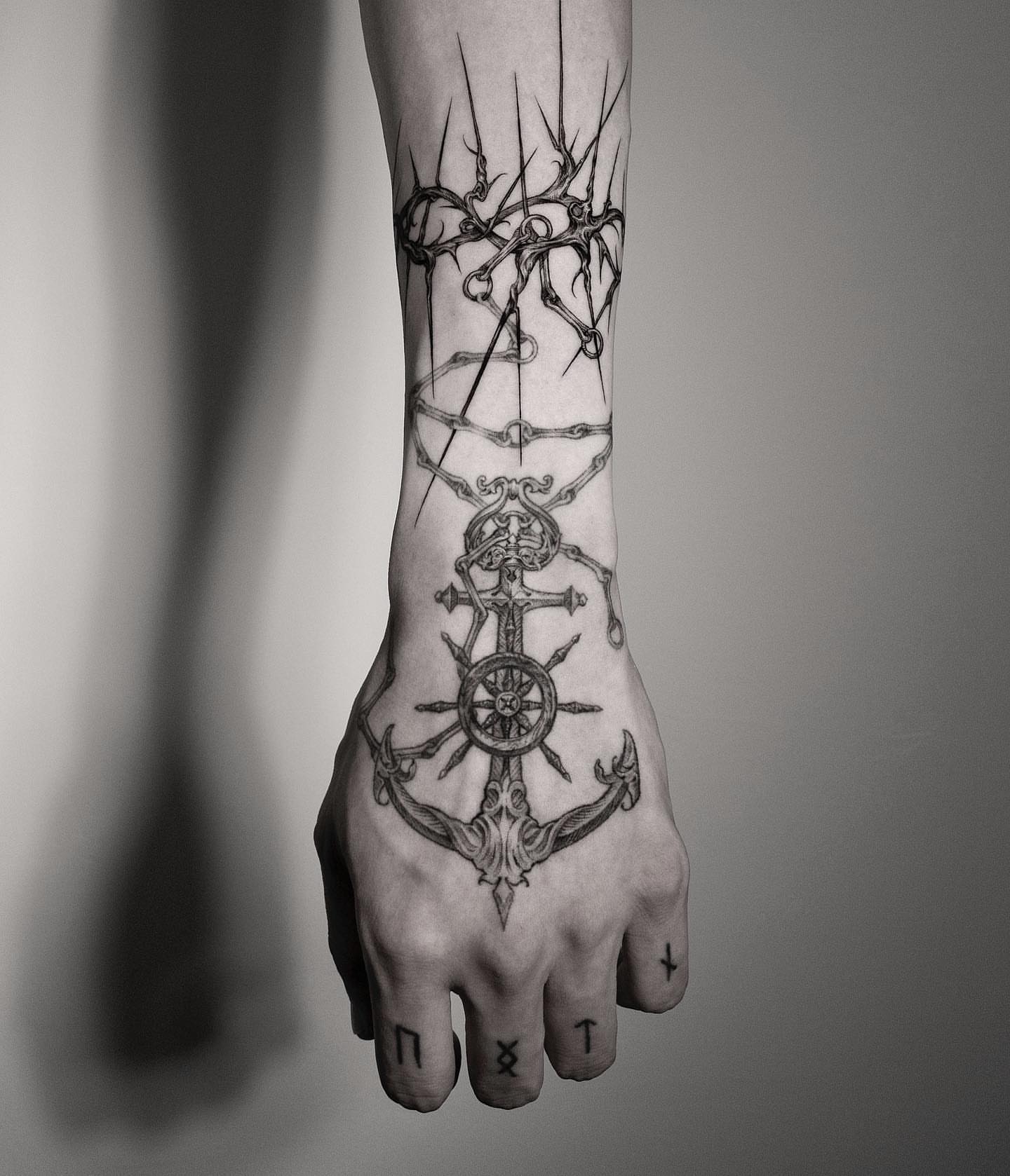 Tattoo by @jeon______ — black_and_grey, geometric