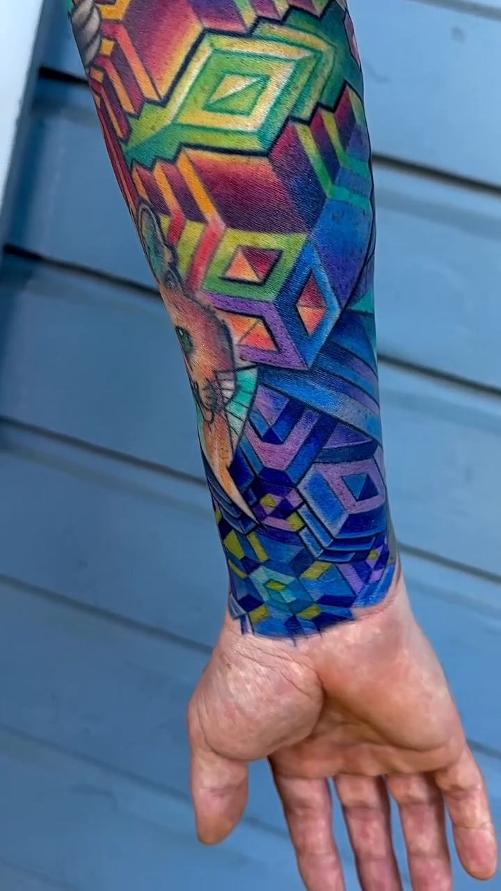 Geometric pattern geometric tattoo by Mike Cole