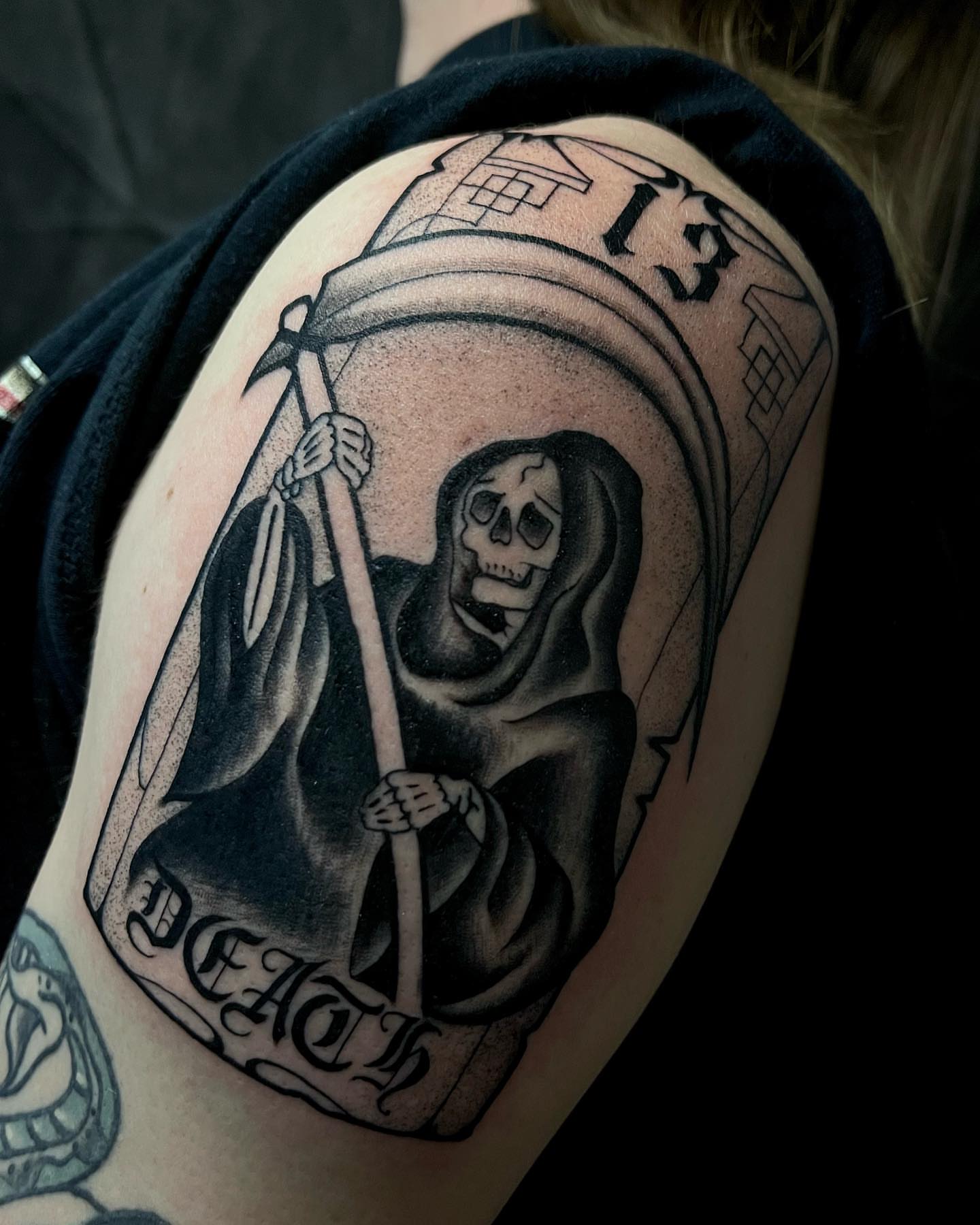 Tattoo by @ambergreytattoos — black_and_grey