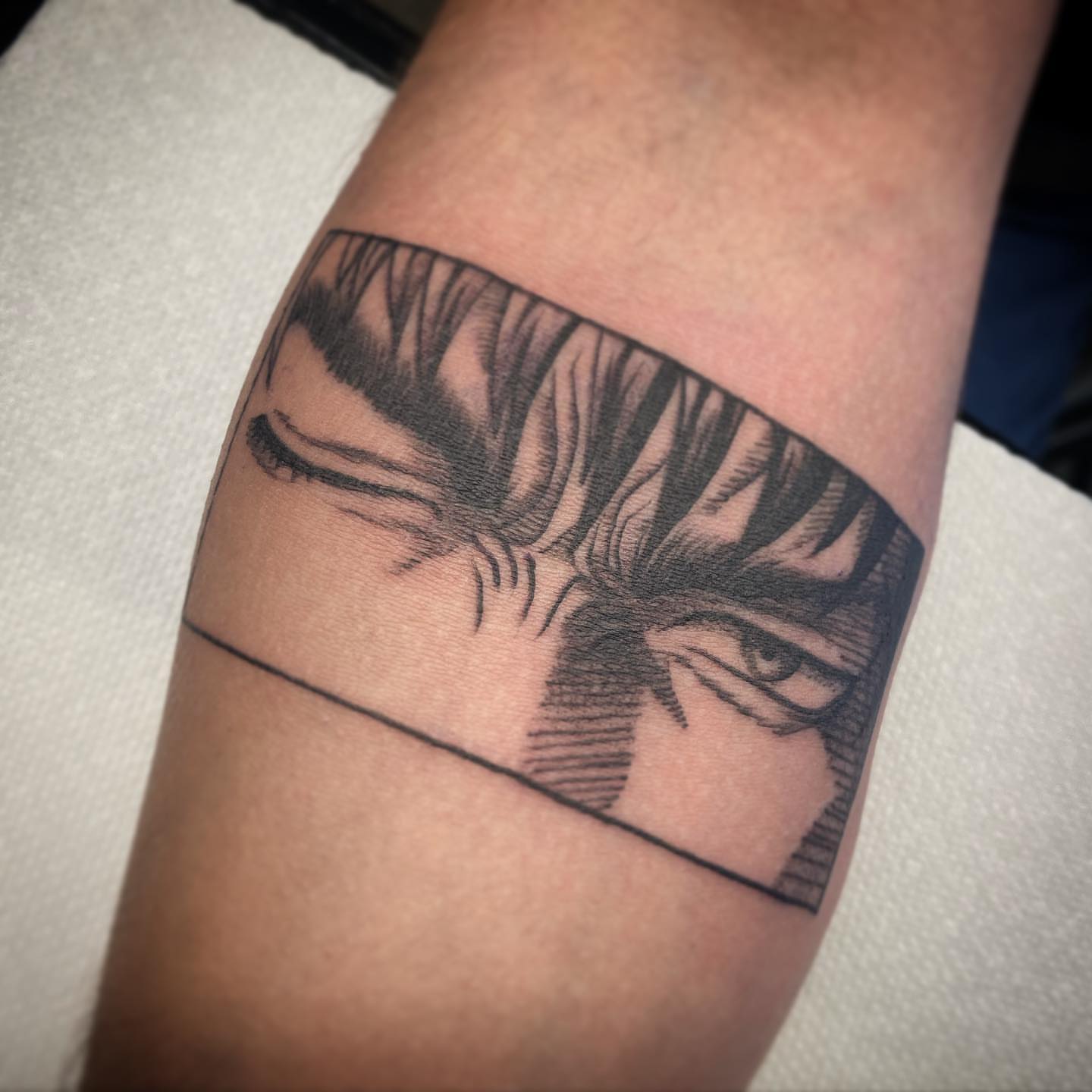 Tattoo by @tatdaddyangel — black_and_grey