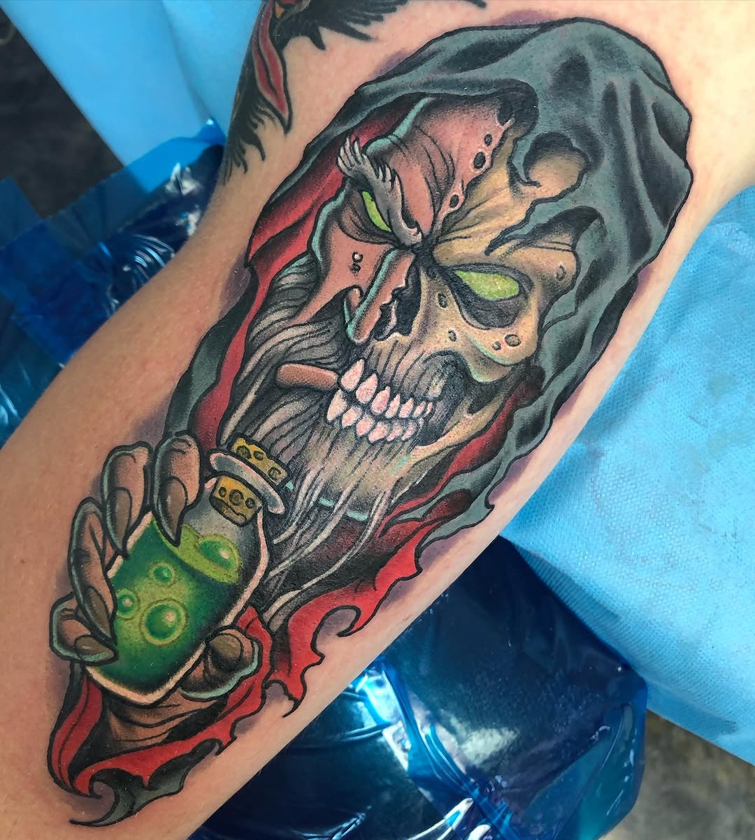 Tattoo by @jamesmullintattoos β neo_traditional, dark_realism