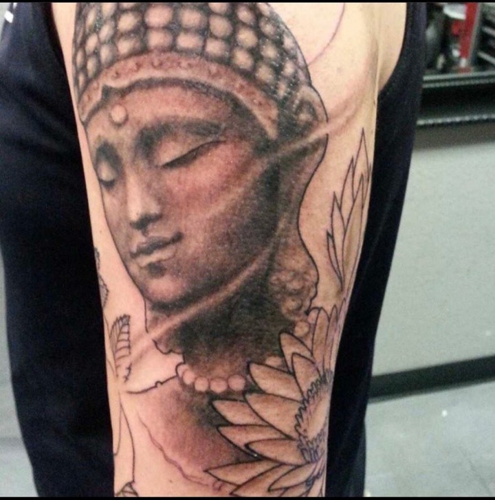 Tattoo by @tattyblasting — realism, black_and_grey