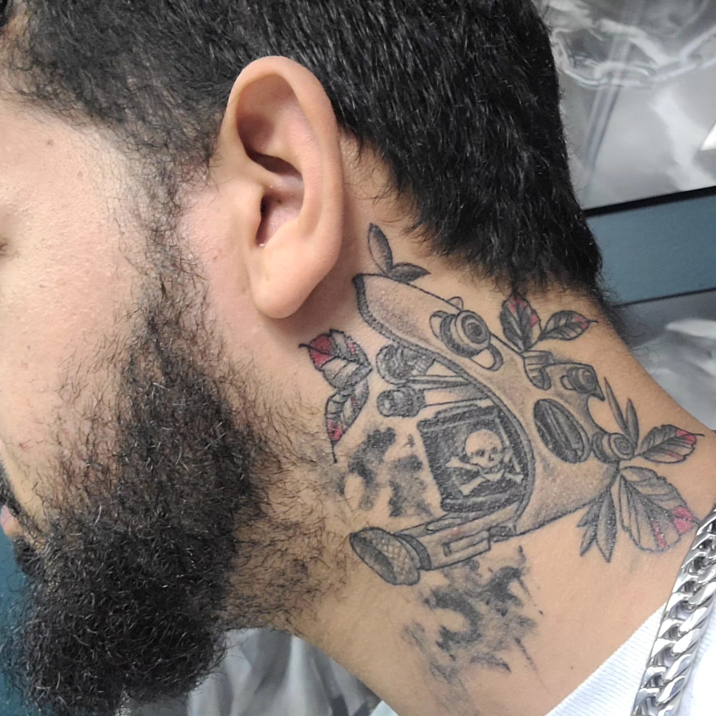 Tattoo by @johnniericotattoos — american_traditional, black_and_grey