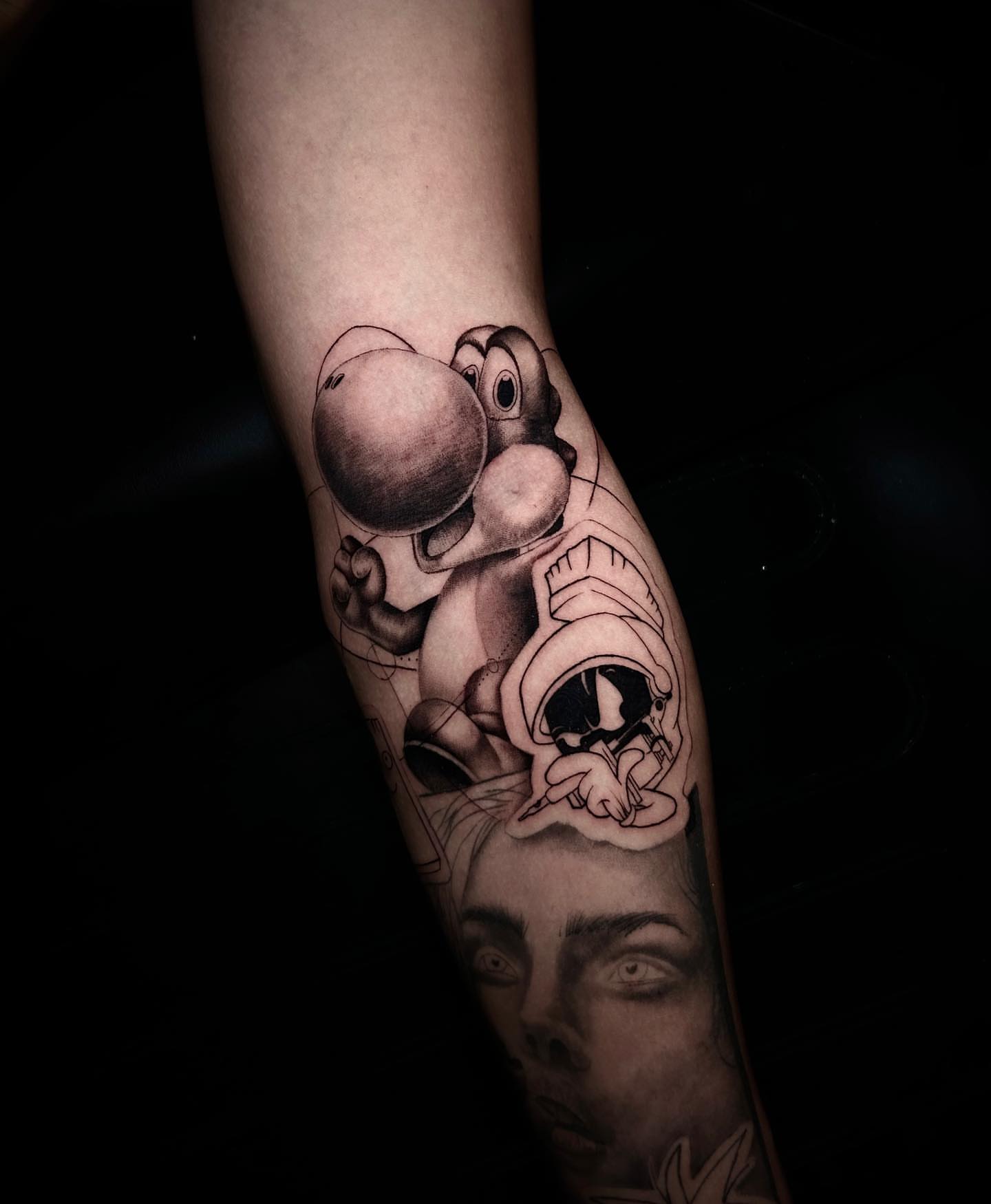 Tattoo by @doriink — black_and_grey, realism