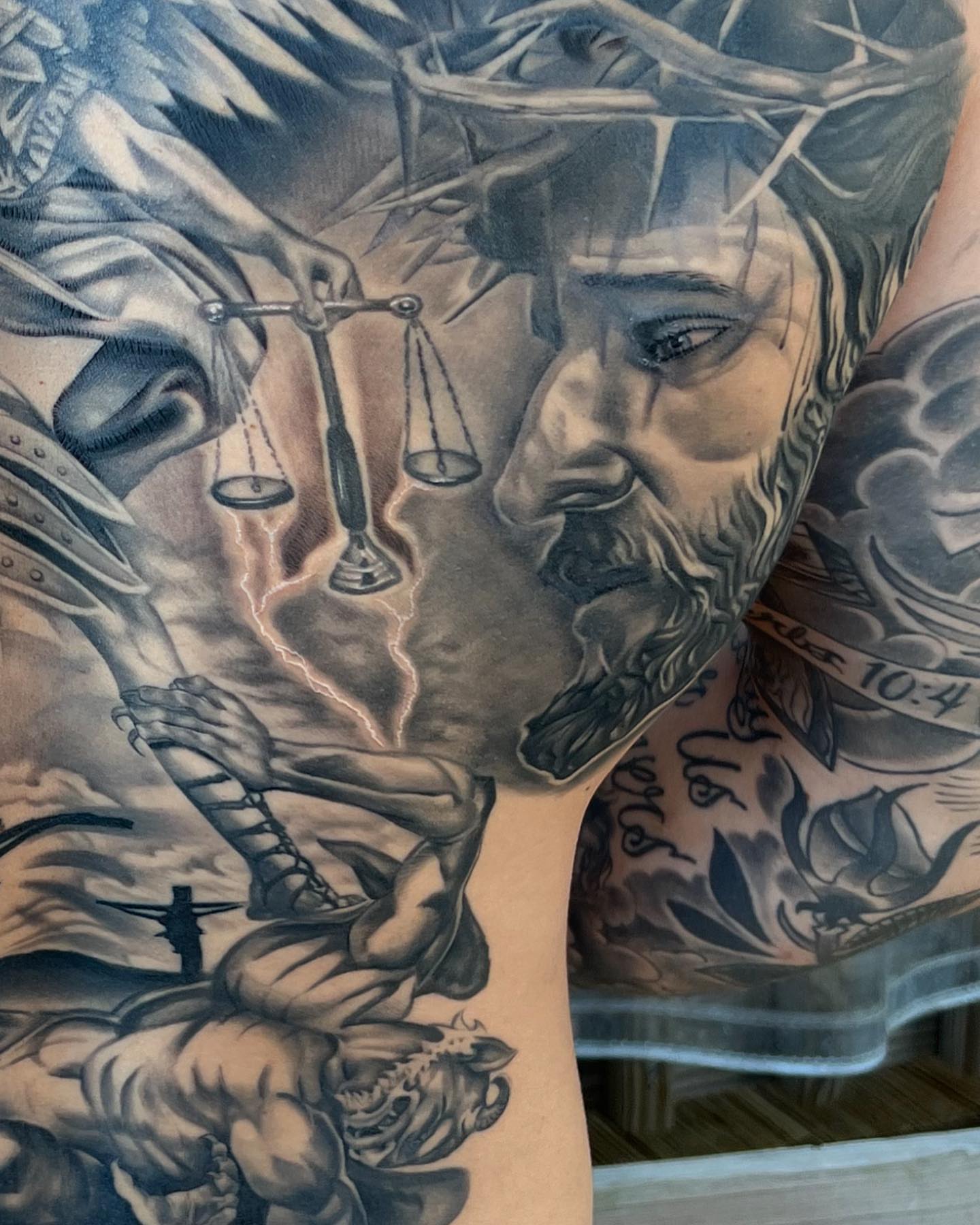 Tattoo by @chriscooperink — black_and_grey, realism