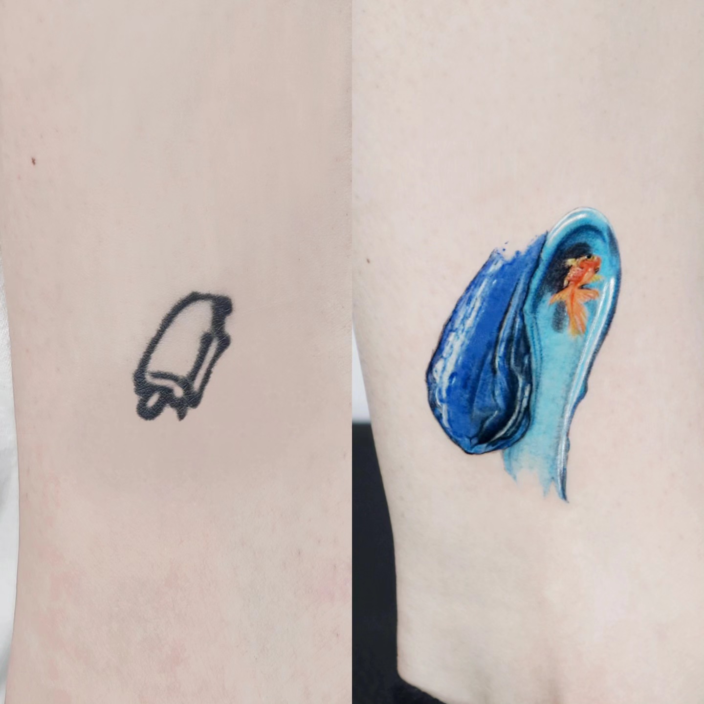 Tattoo by @greeni_tattoo — watercolor