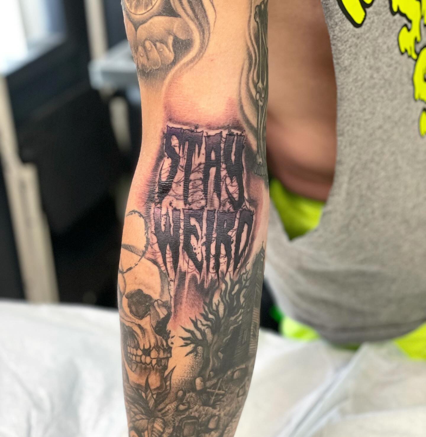 Tattoo by @shesarudemisfit — black_and_grey, realism