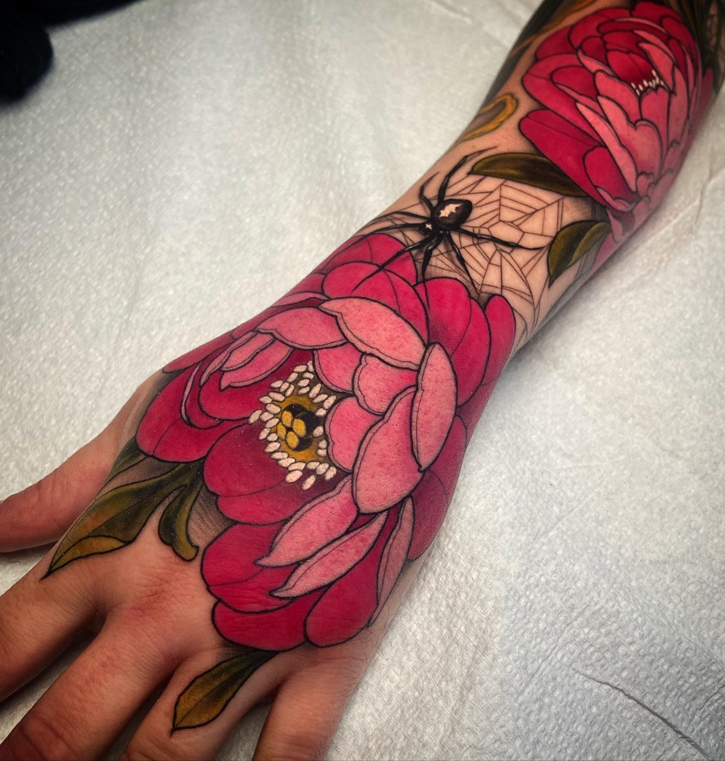 Tattoo by @marinamaytattoos — american_traditional, dotwork