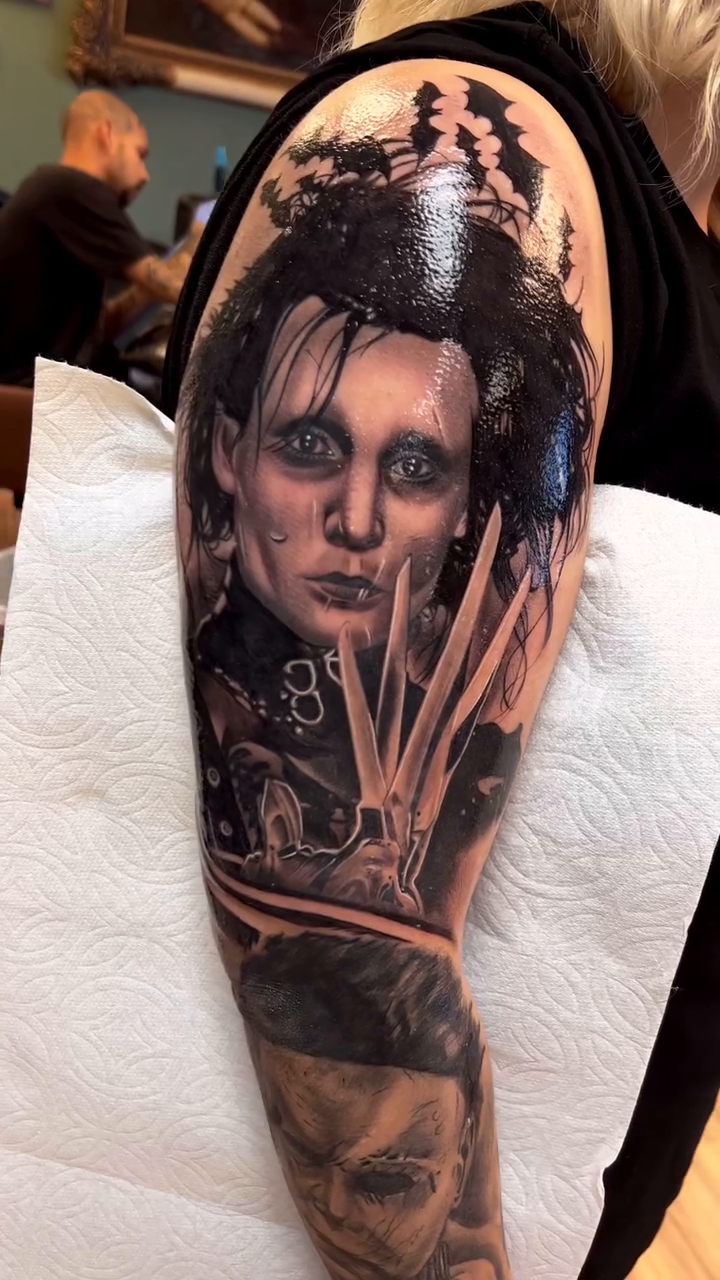 Edward Scissorhands realism tattoo by ⚠️new Account⚠️