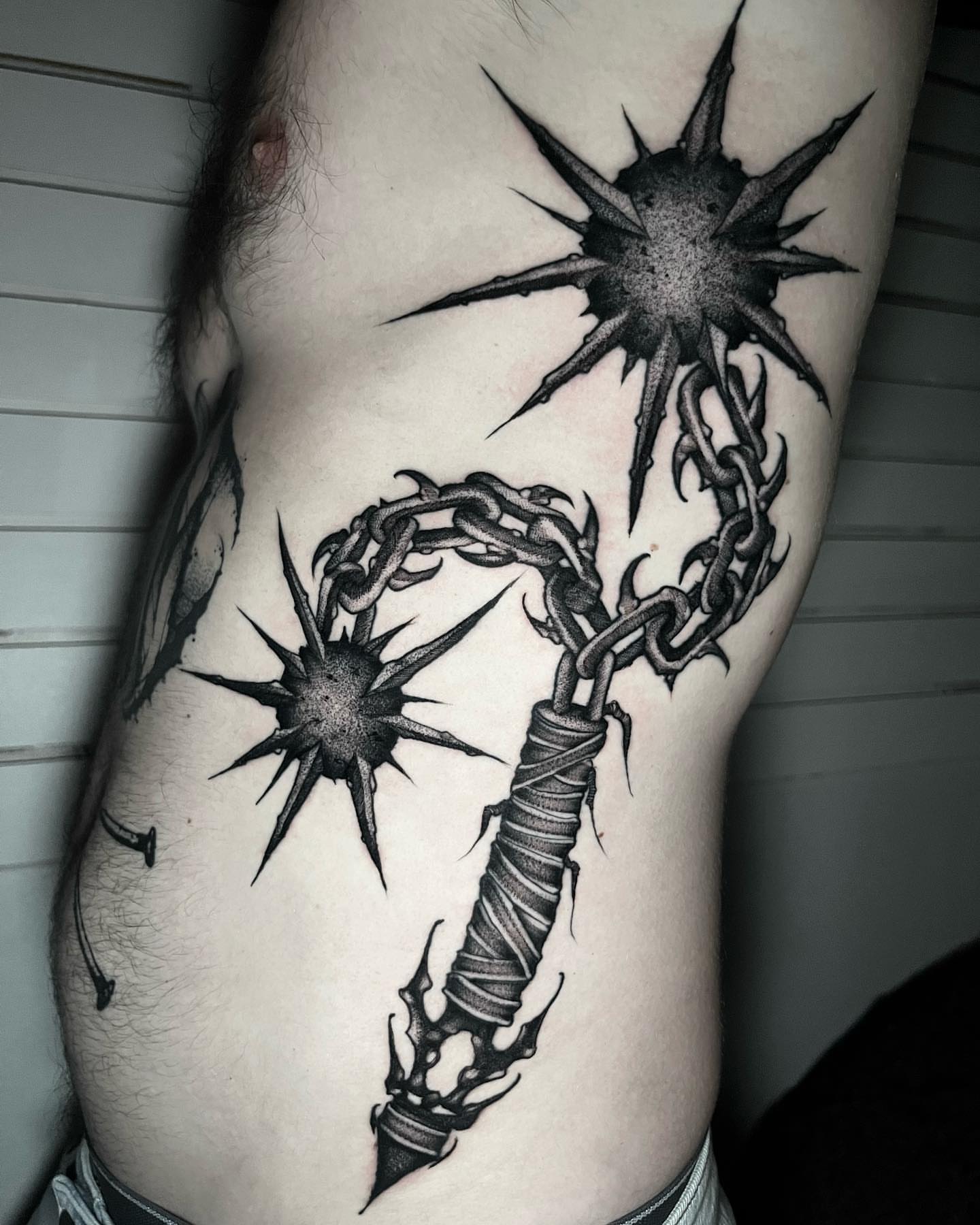 Tattoo by @sofiarosetattoos — black_and_grey, dark_realism