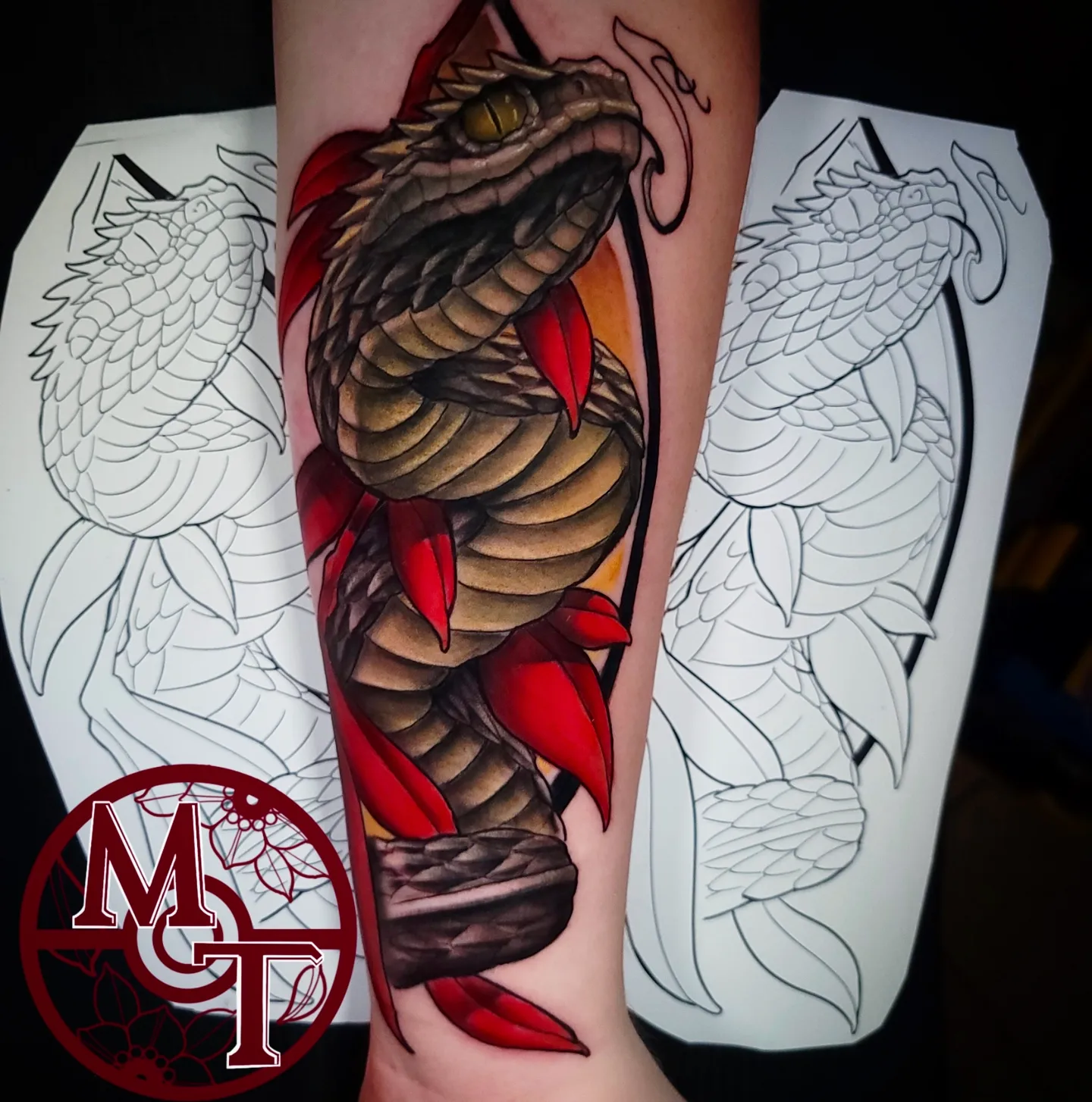 Snake realism tattoo on the forearm by 💢 Anime  & 🗡 Neo Traditional    💥 Marc