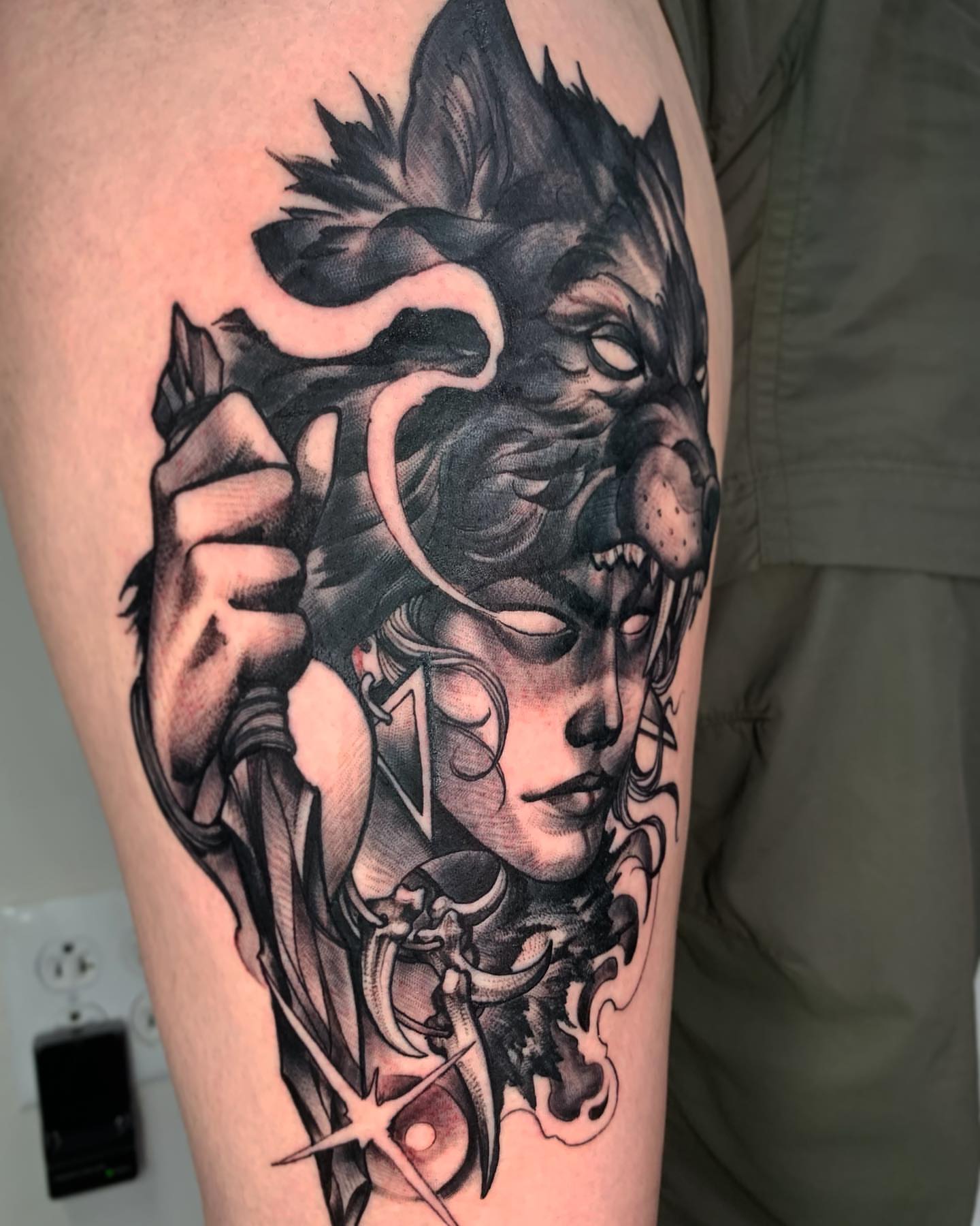 Woman with lion realism tattoo on the forearm by ⚔ Dylan Smith ⚔, Richmond, Virginia