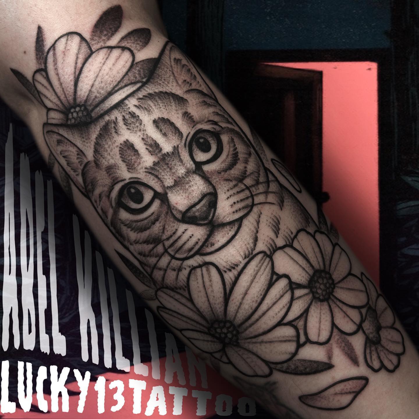 Tattoo by @tattooabel — dotwork, realism