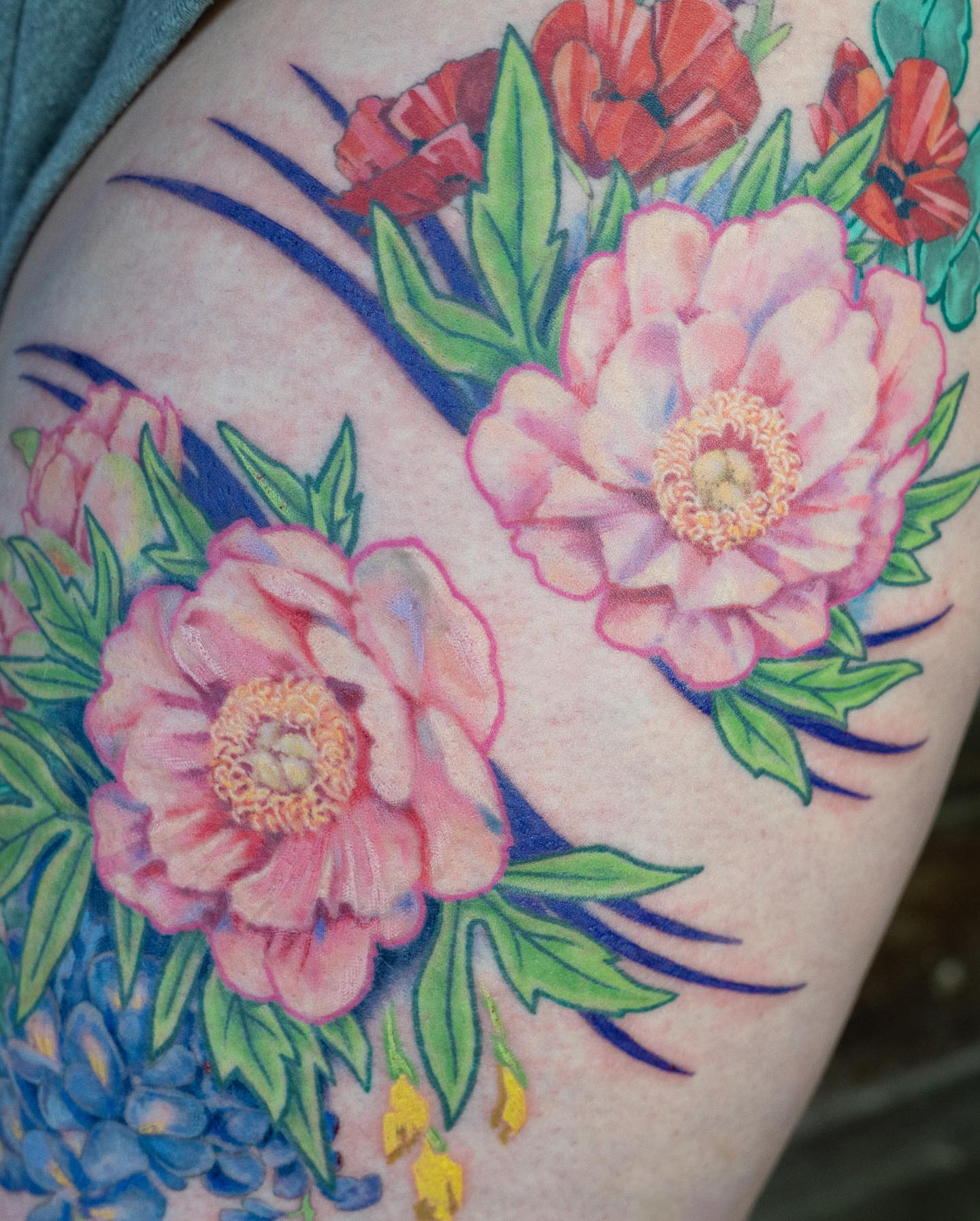 Tattoo by @rowanrhystattoo — watercolor