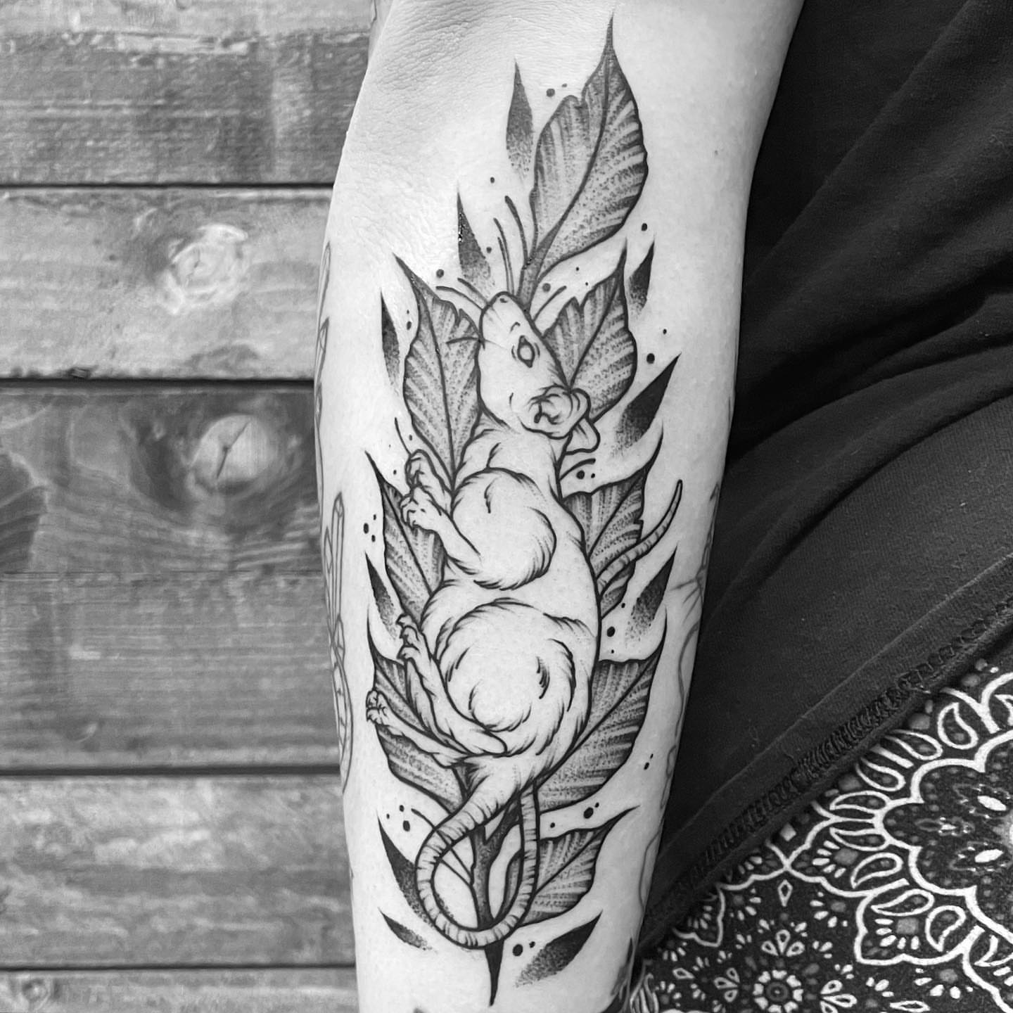 Mouse and leaves dotwork tattoo on the forearm by โพ ๐
๐ฏ๐ฆ ๐๐ฌ๐ด๐ข๐ฏ๐ฐ โพ