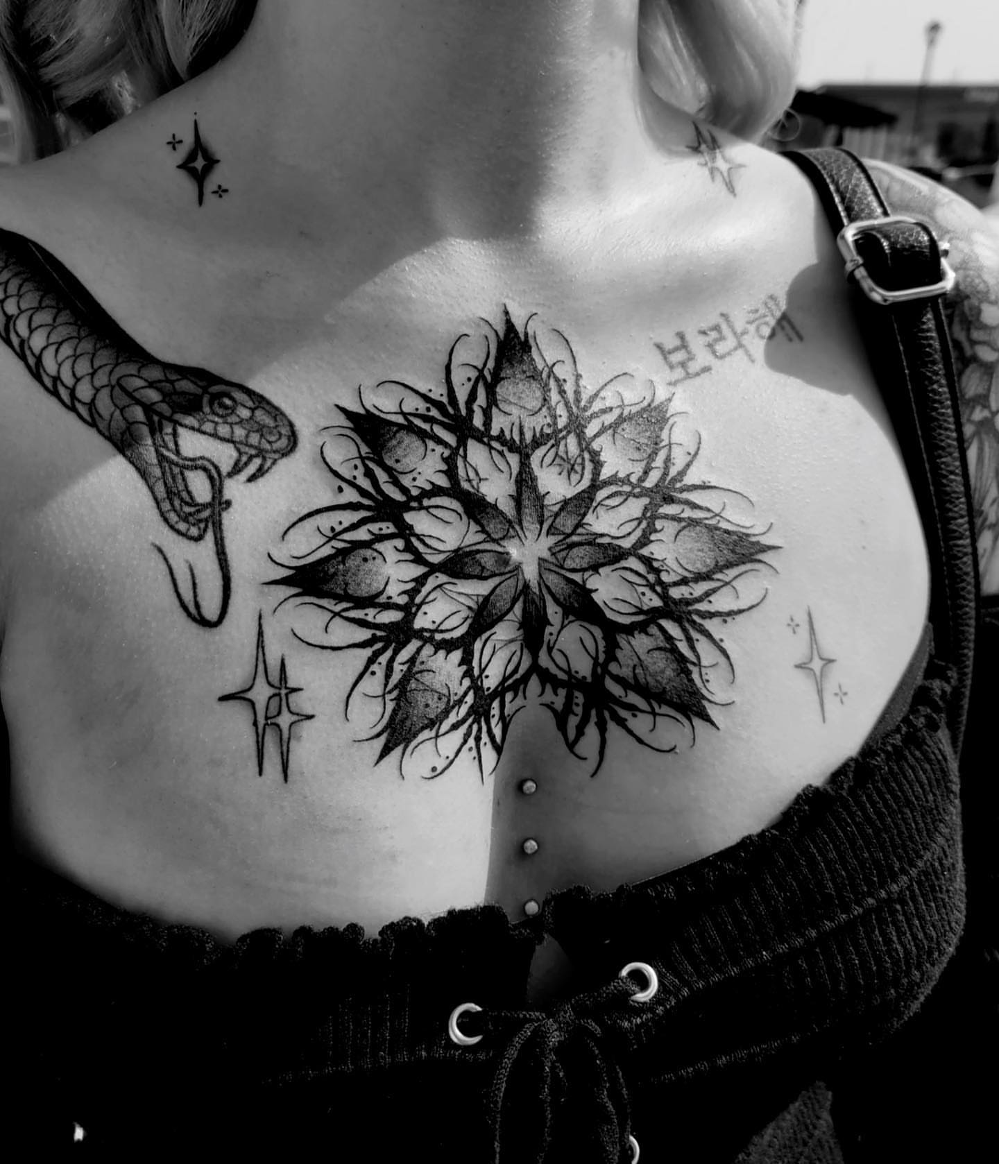 Tattoo by @jbrooks.blvckwork — dotwork, black_and_grey