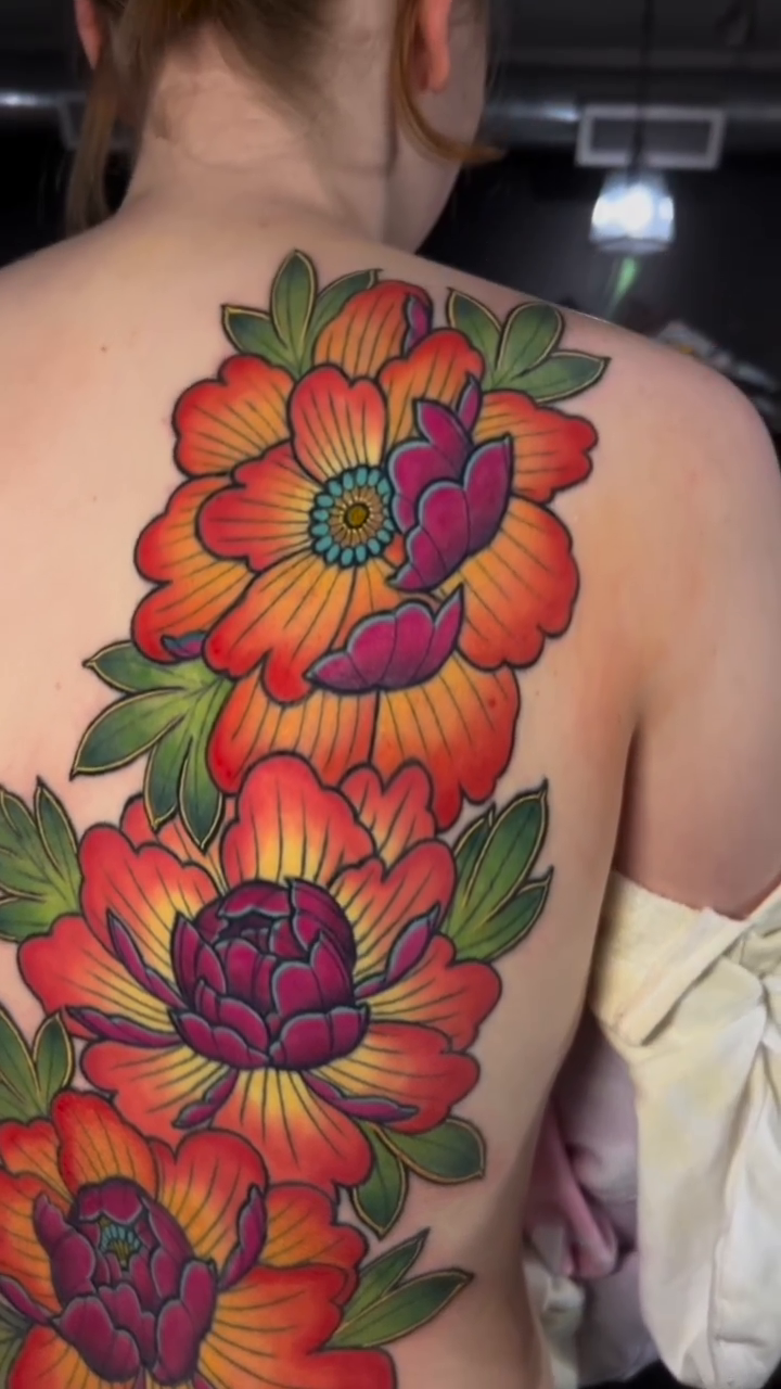 Peonies japanese irezumi tattoo by ๐ฎ๐๐๐๐๐๐