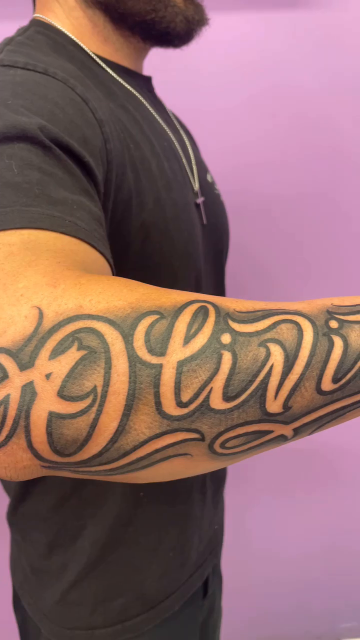Tattoo by @bohemianblake — lettering_script