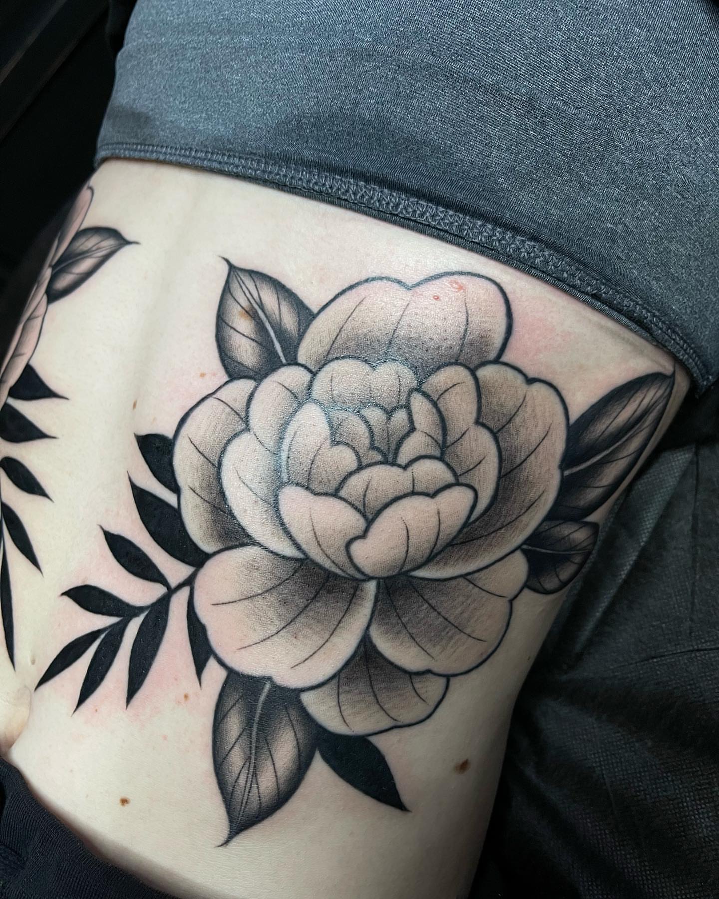 Tattoo by @ambergreytattoos — black_and_grey