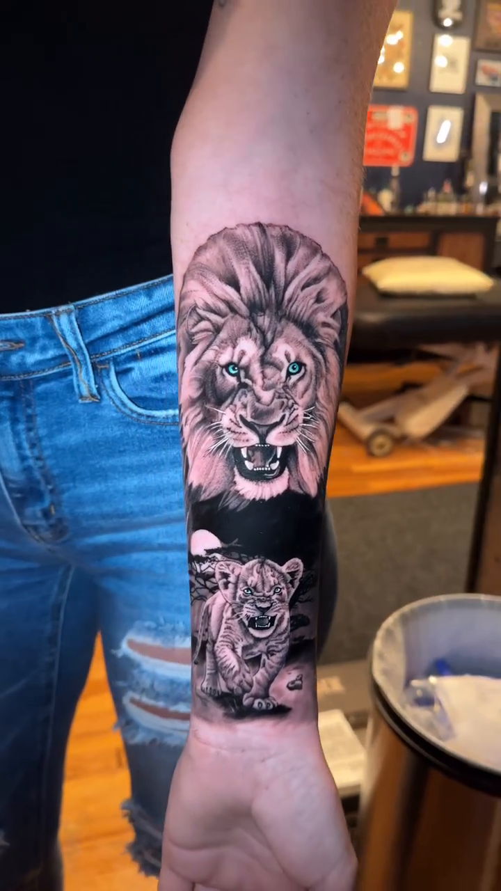 Tattoo by @pyramidofink β realism, black_and_grey