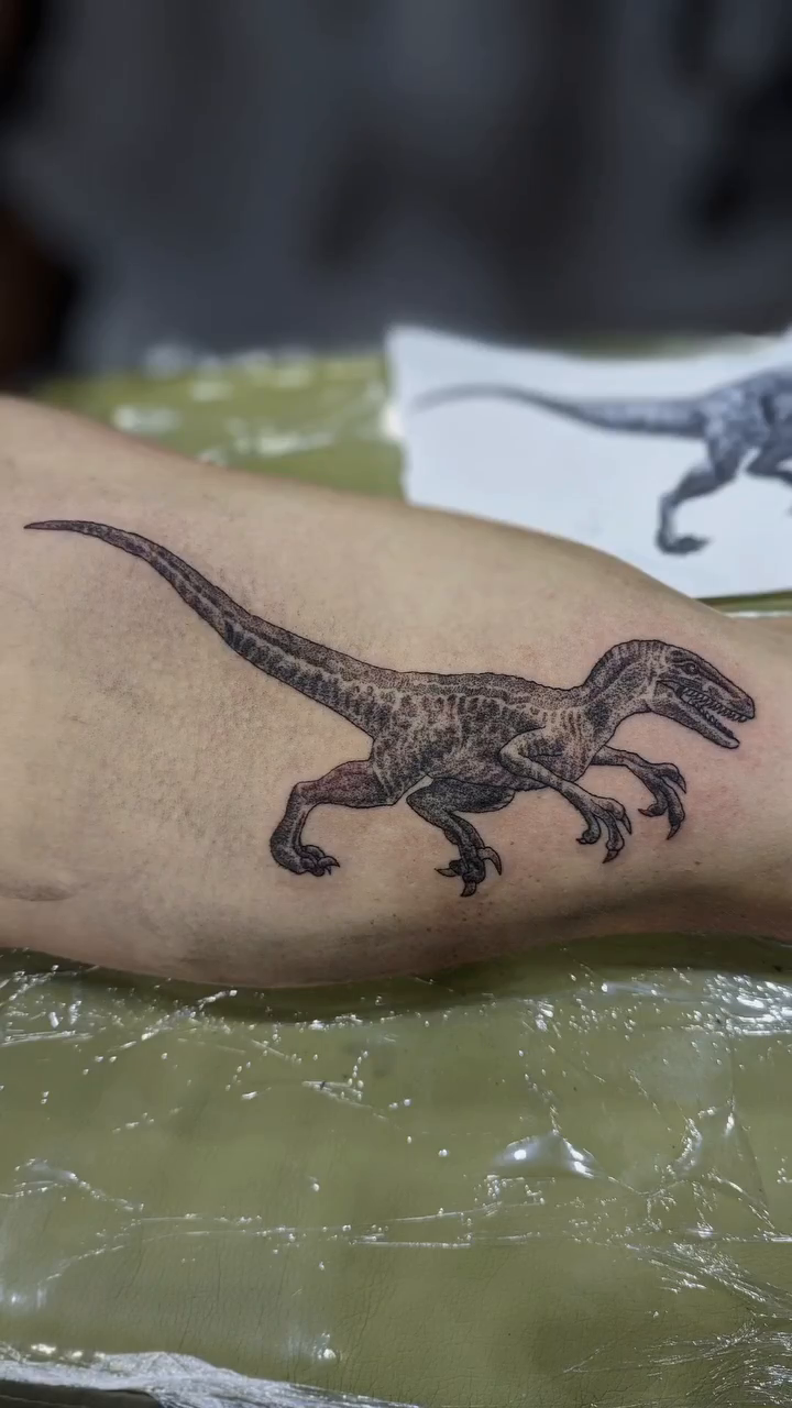 Dinosaur realism tattoo by William Worley