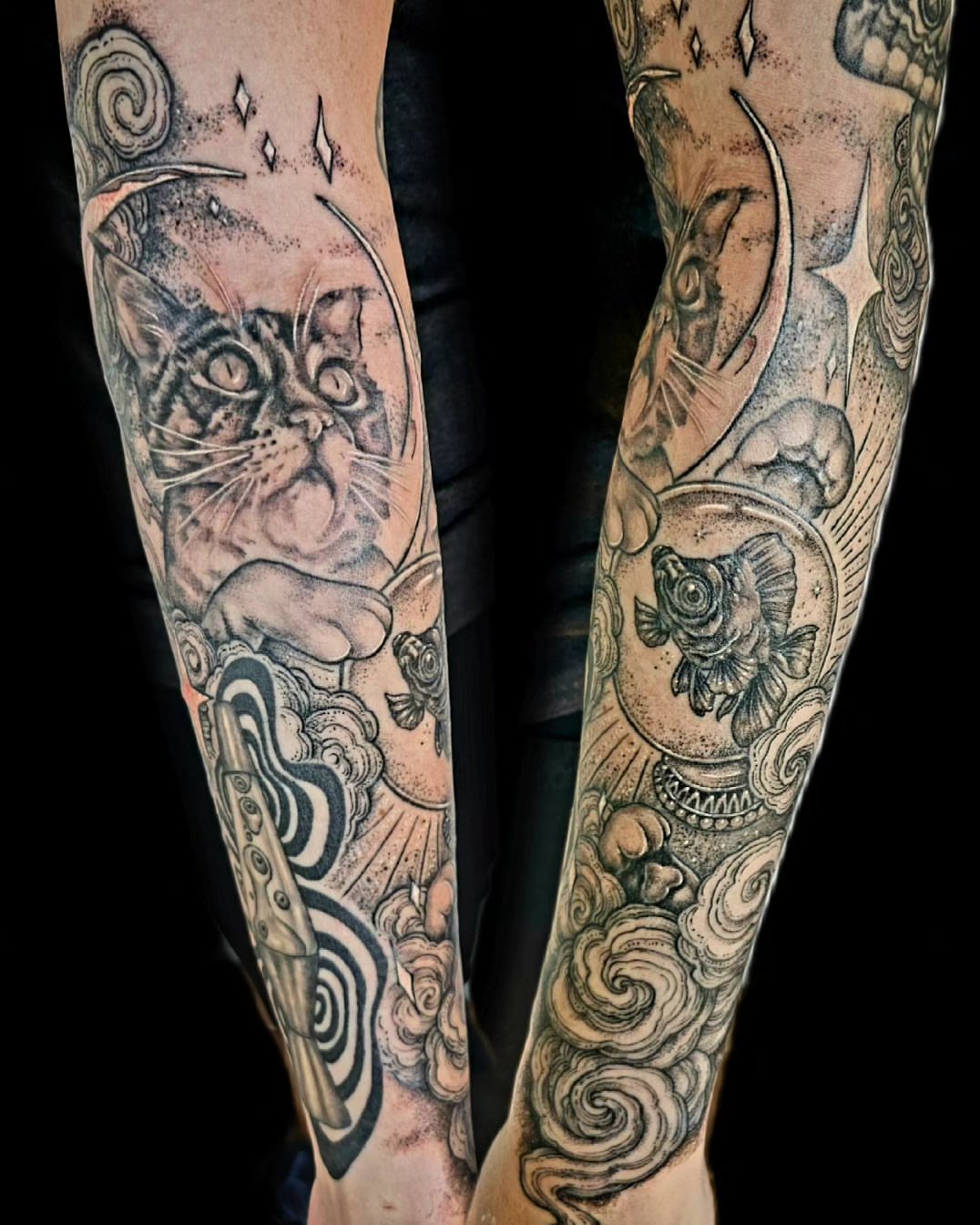 Tattoo by @erinrietzetattoo — black_and_grey, realism