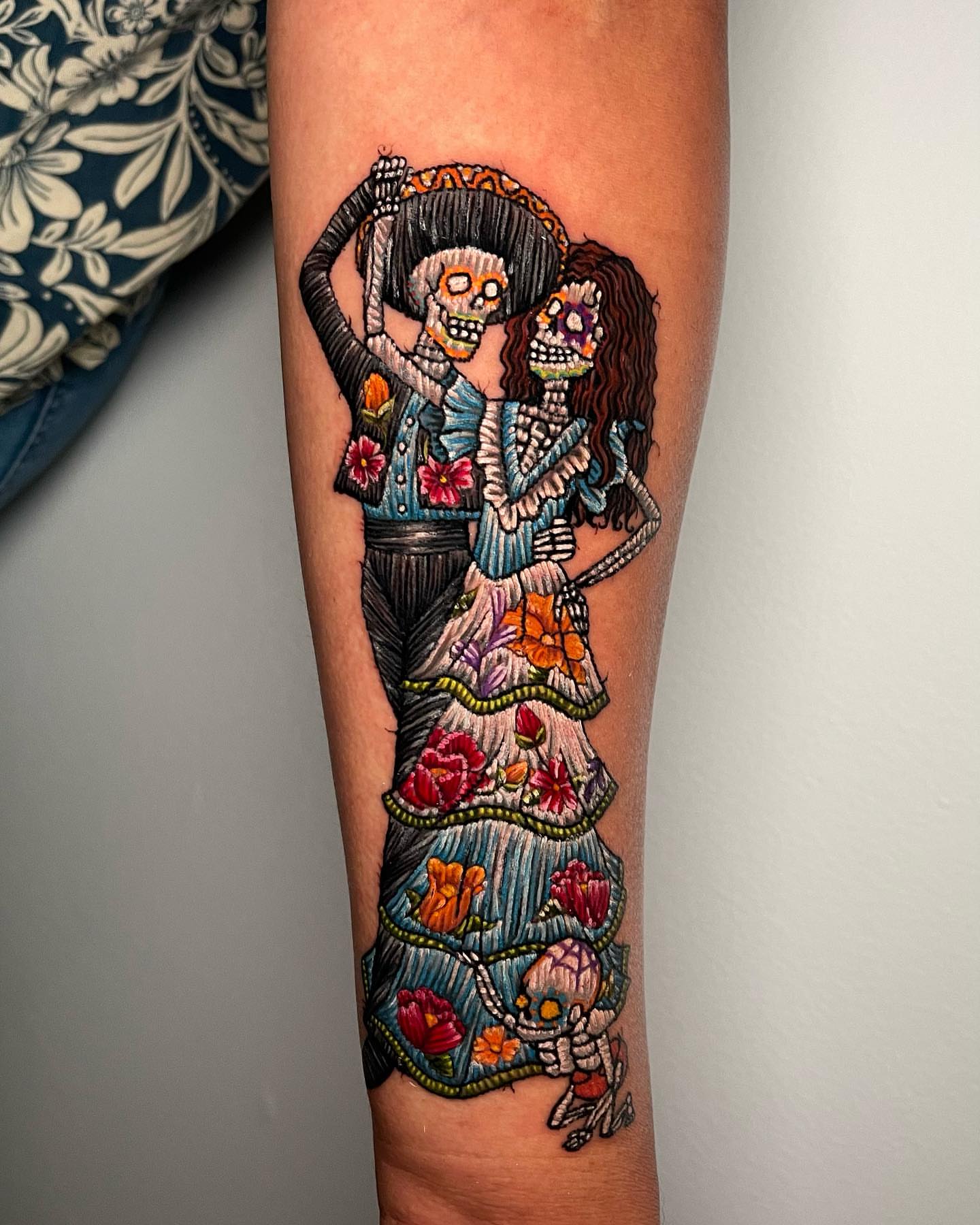 Tattoo by @cheyenne.tattoos — american_traditional, dotwork