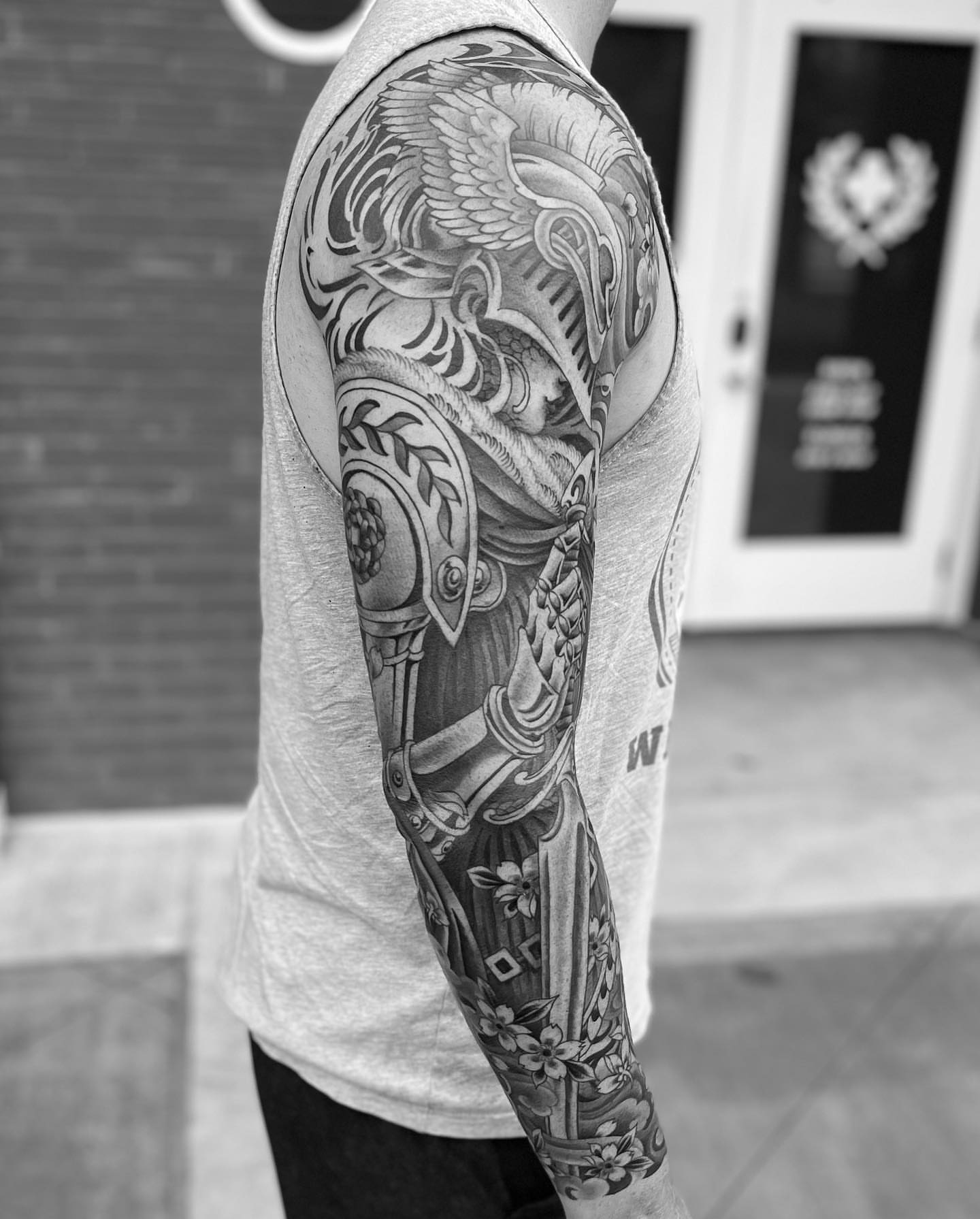 Tattoo by @nathanfitetattoos — black_and_grey, realism