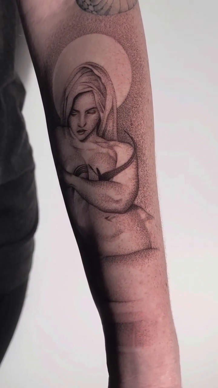 Tattoo by @dragonink.tattoos — black_and_grey, realism