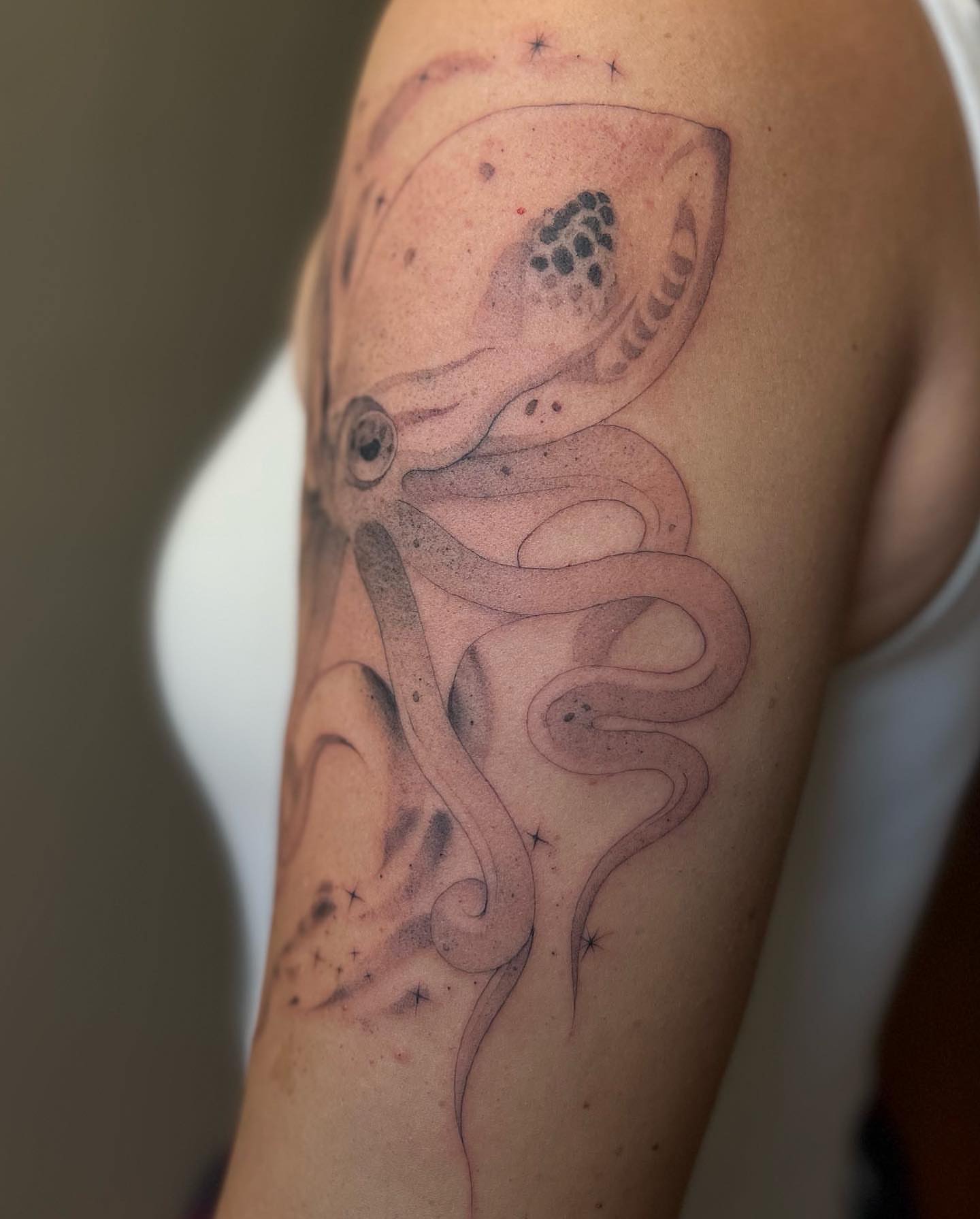 Tattoo by @cupidnegra — dotwork, realism