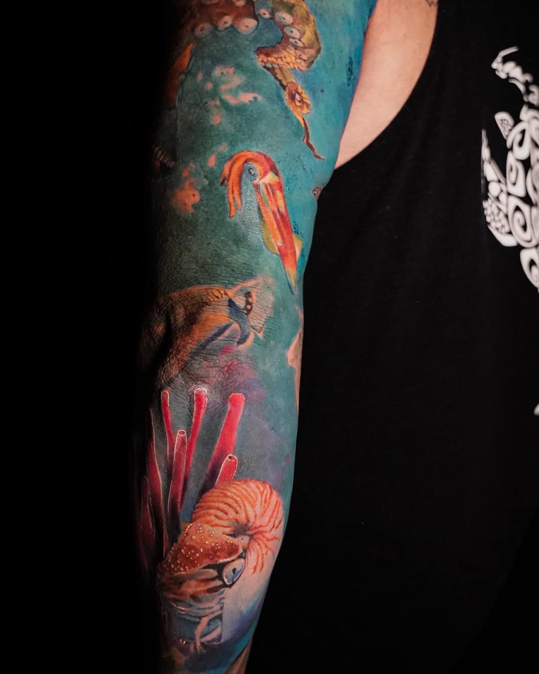Tattoo by @rock_platinumkoi — realism, dotwork