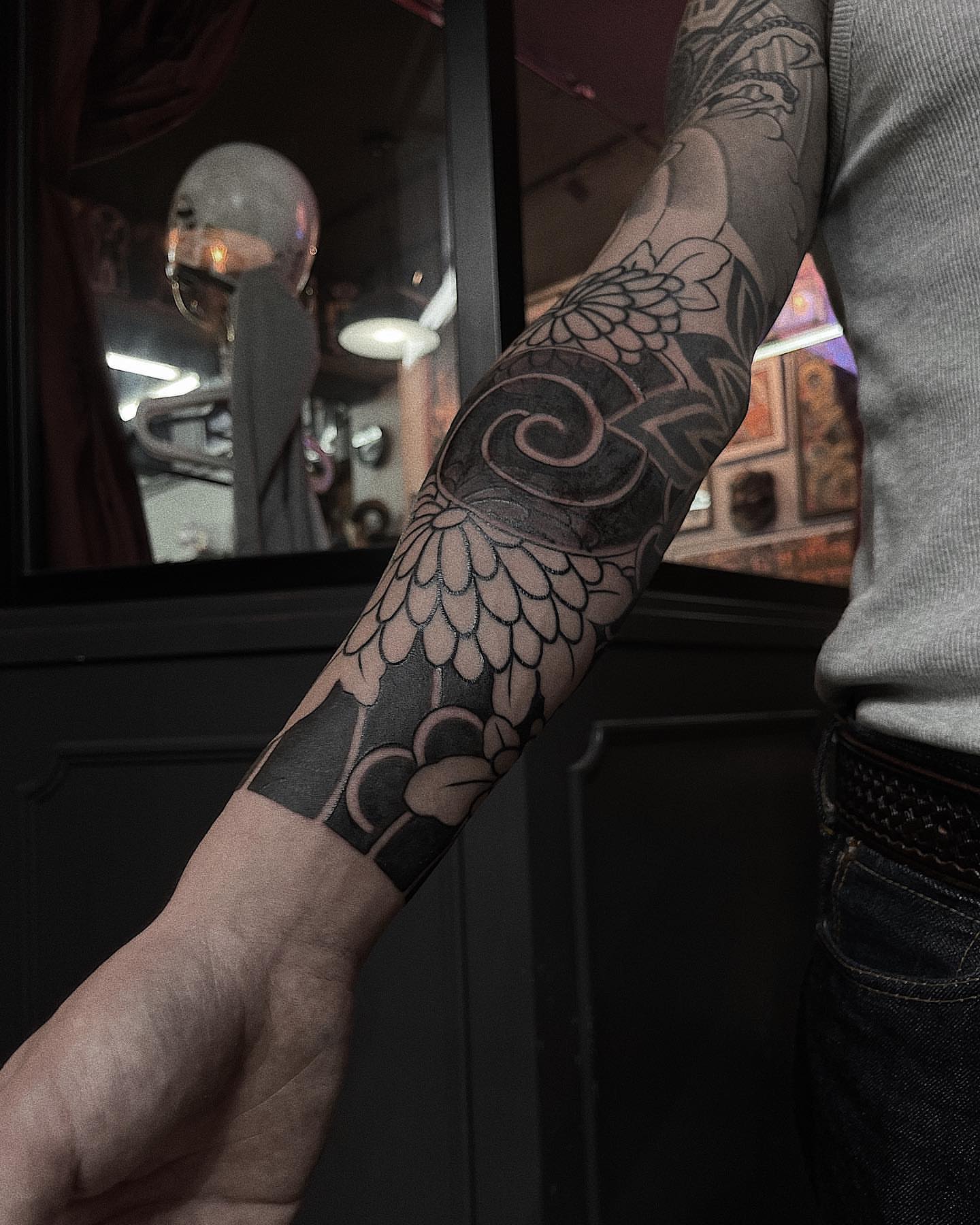 Tattoo by @jenna_tattoo — black_and_grey