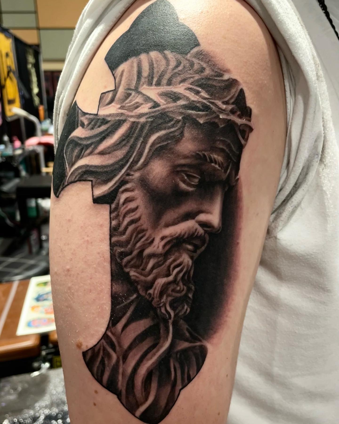 Tattoo by @geddyanderson — black_and_grey, realism