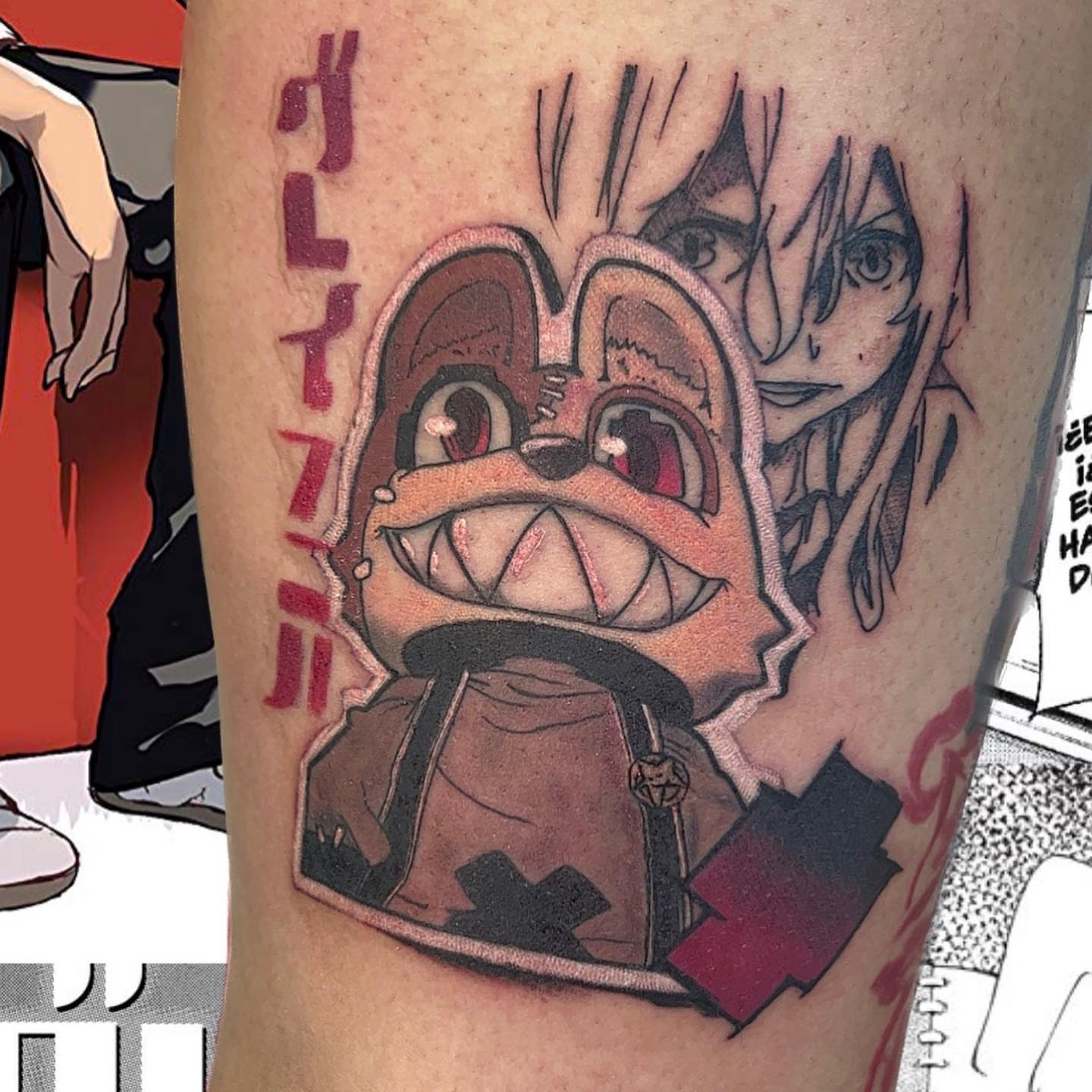 Anime character anime tattoo on the forearm by Dre Inks