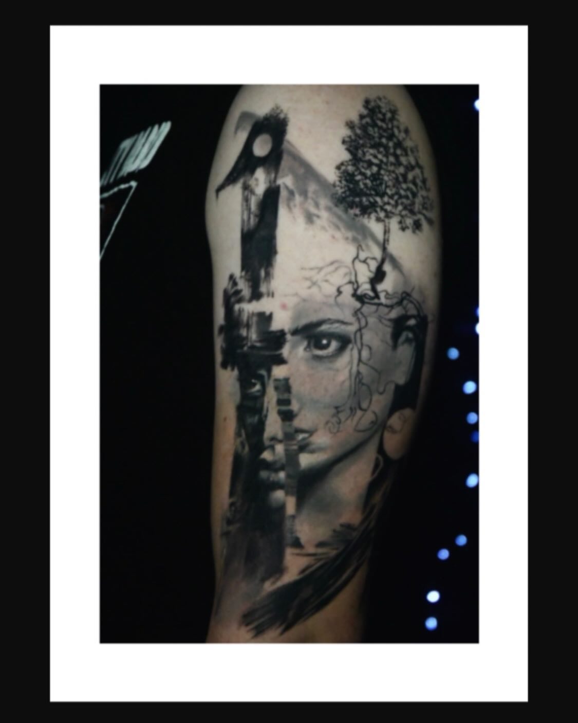 Tattoo by @tattoosbytravis — black_and_grey, realism