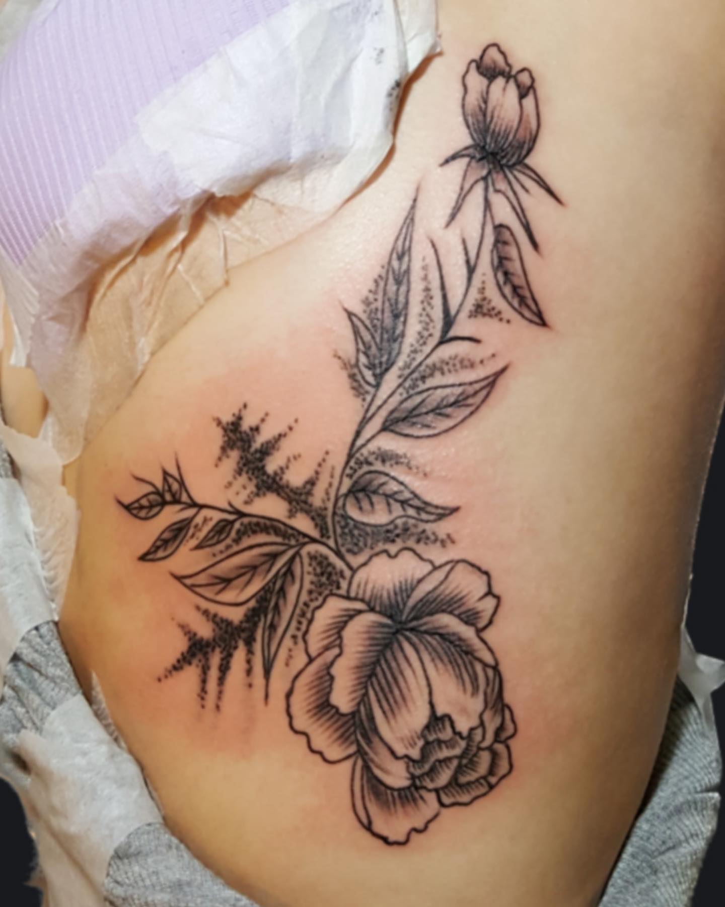 Tattoo by @alextattoos — dotwork, black_and_grey