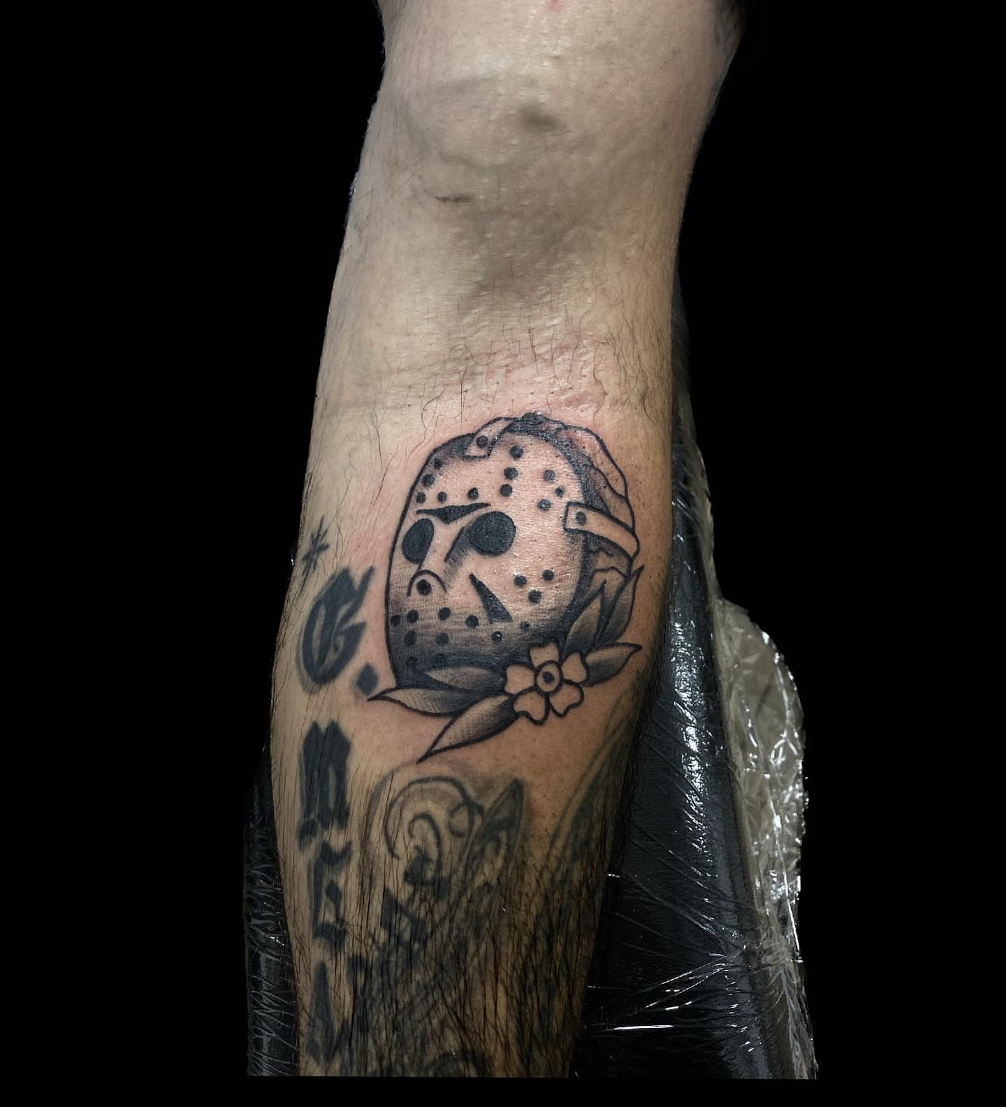 Tattoo by @oledanink — black_and_grey