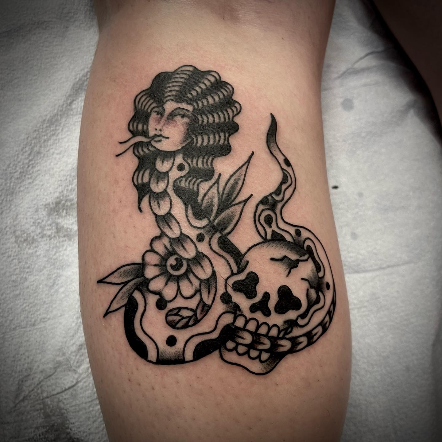 Tattoo by @jasonryantattoos — american_traditional, dotwork